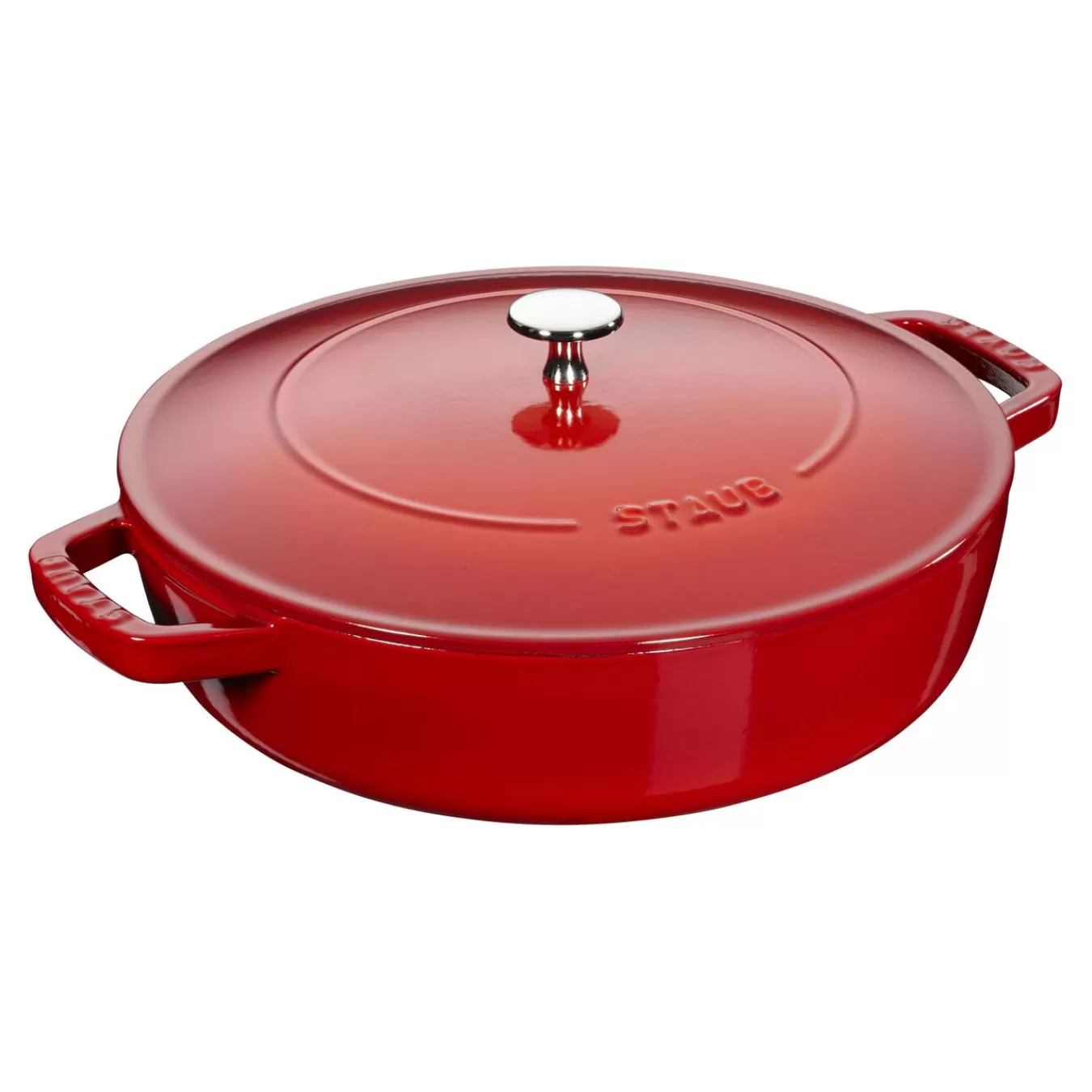 STAUB Bräter Mit Chistera Drop-Structure 24 Cm, Gusseisen Kirsch-Rot Store