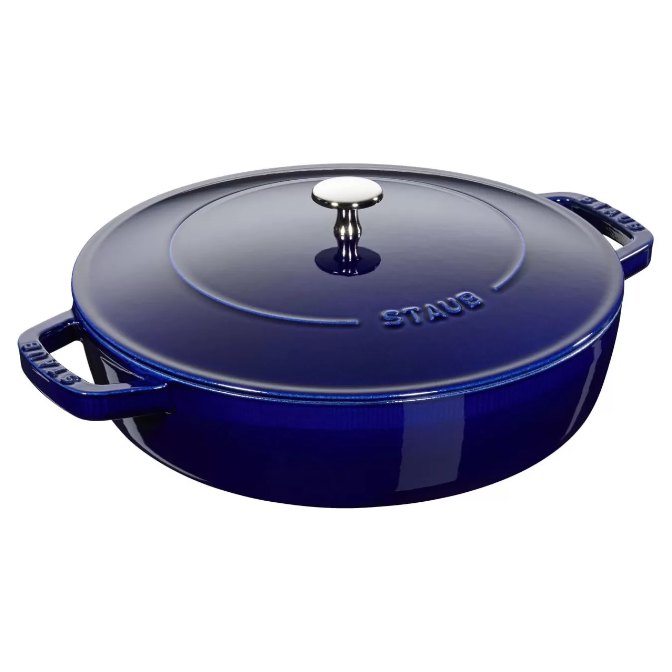 STAUB Bräter Mit Chistera Drop-Structure 24 Cm, Gusseisen Dunkelblau Cheap