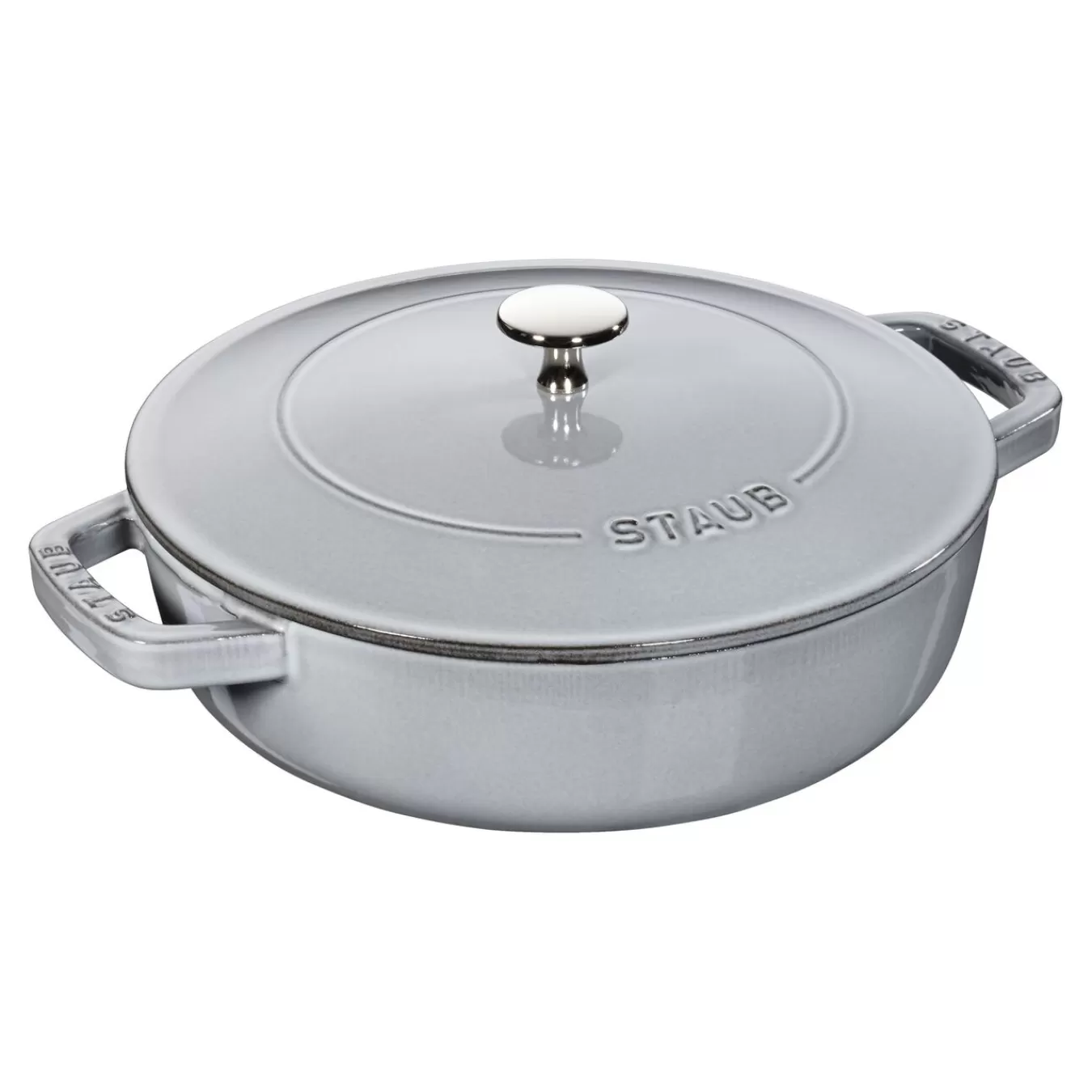 STAUB Bräter Mit Chistera Drop-Structure 24 Cm, Gusseisen Graphit-Grau Clearance