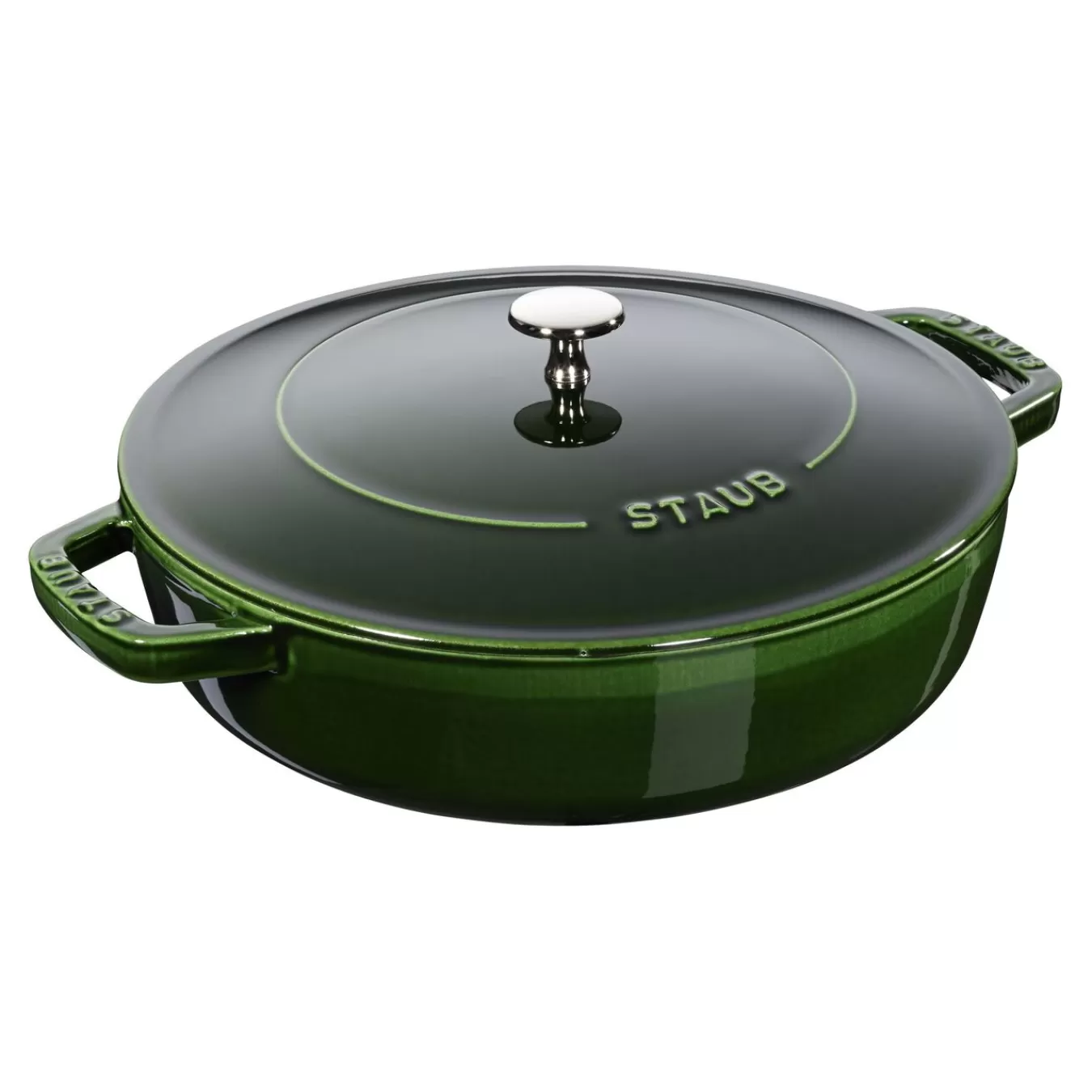 STAUB Bräter Mit Chistera Drop-Structure 24 Cm, Gusseisen Basilikum-Grun Fashion