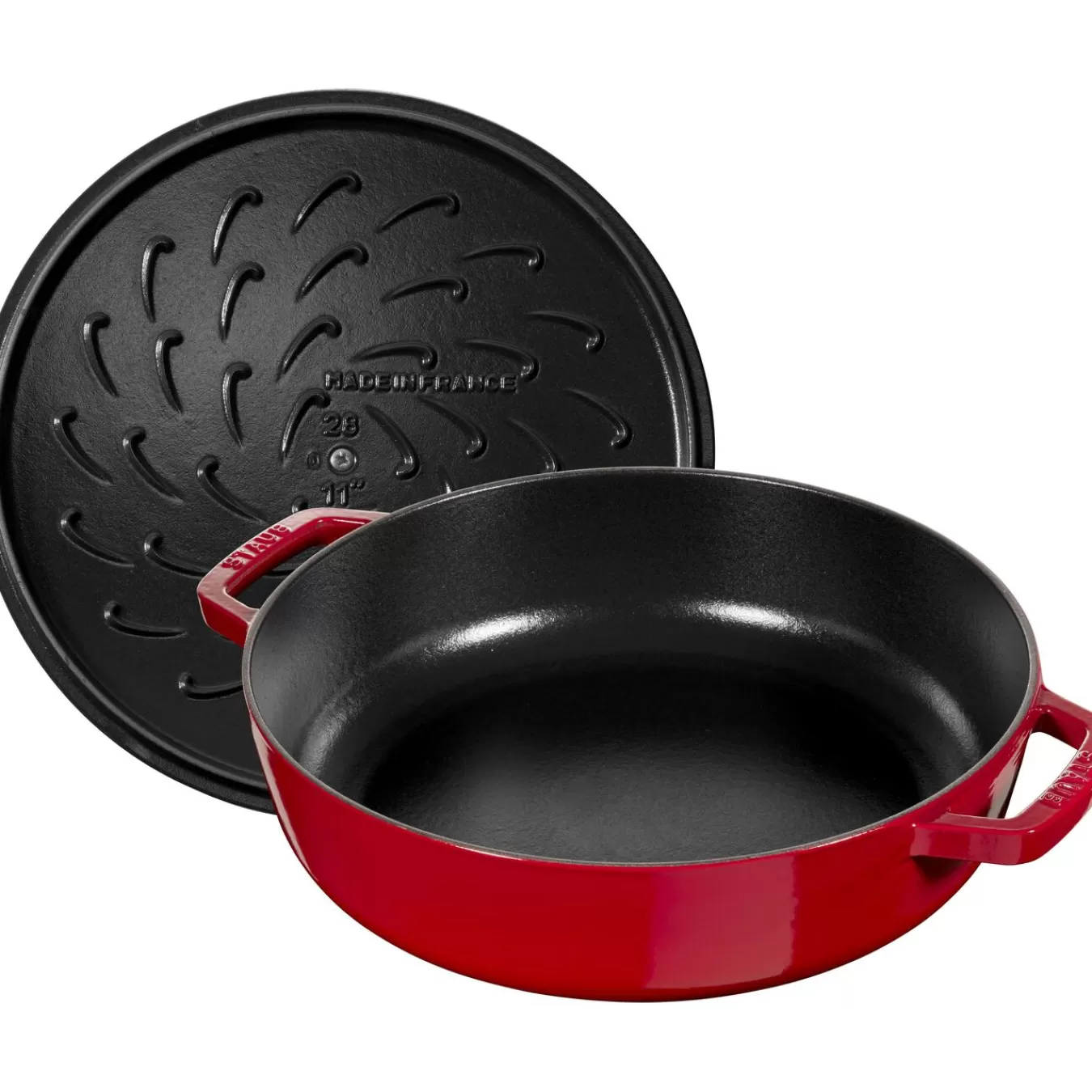 STAUB Bräter Mit Chistera Drop-Structure 24 Cm, Gusseisen Kirsch-Rot Store