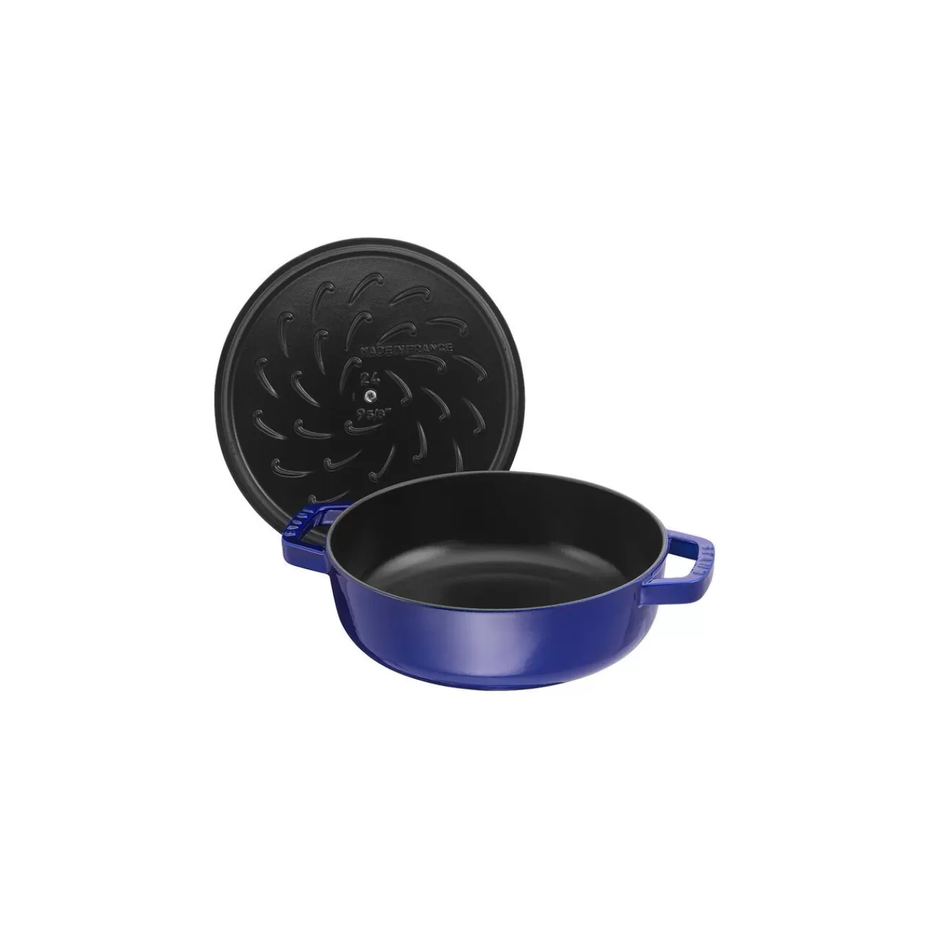 STAUB Bräter Mit Chistera Drop-Structure 24 Cm, Gusseisen Dunkelblau Cheap