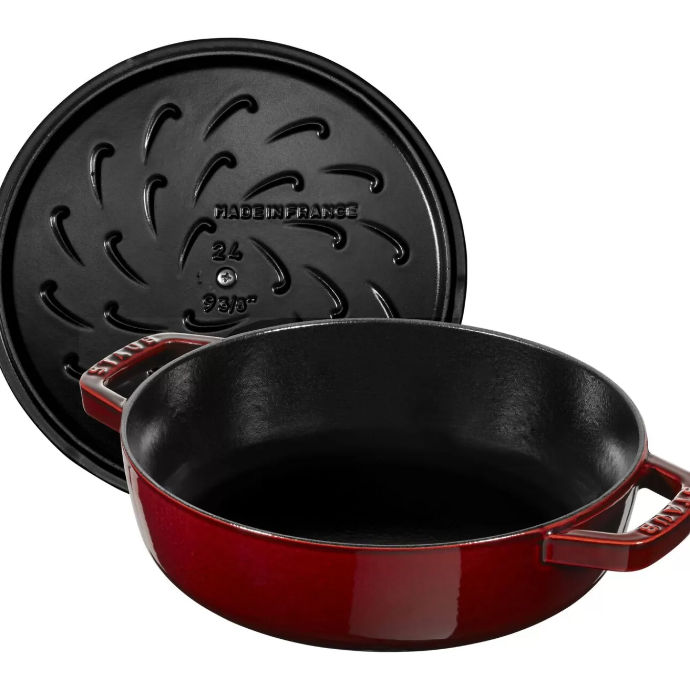 STAUB Bräter Mit Chistera Drop-Structure 24 Cm, Gusseisen Grenadine-Rot Shop