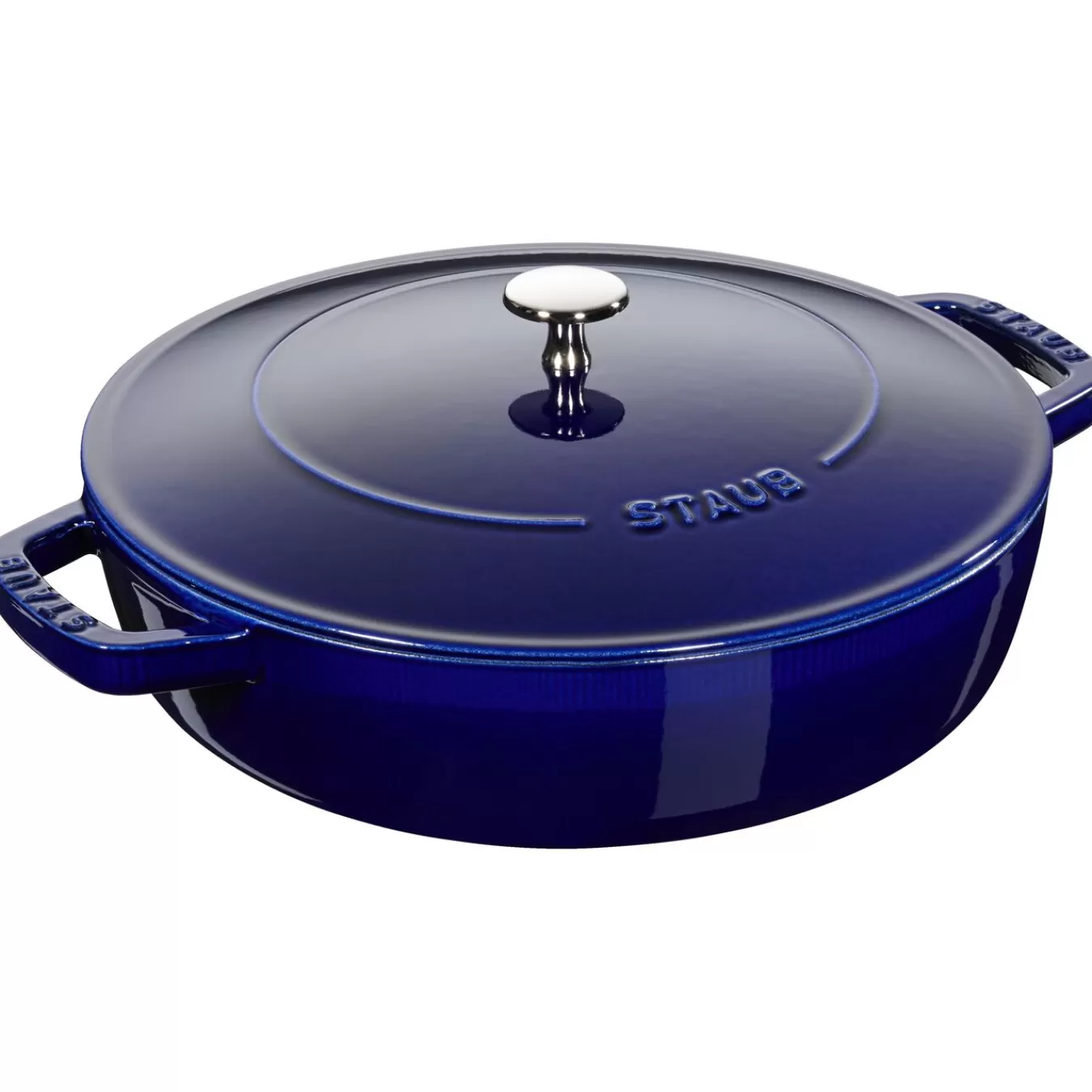 STAUB Bräter Mit Chistera Drop-Structure 28 Cm, Gusseisen Dunkelblau Discount