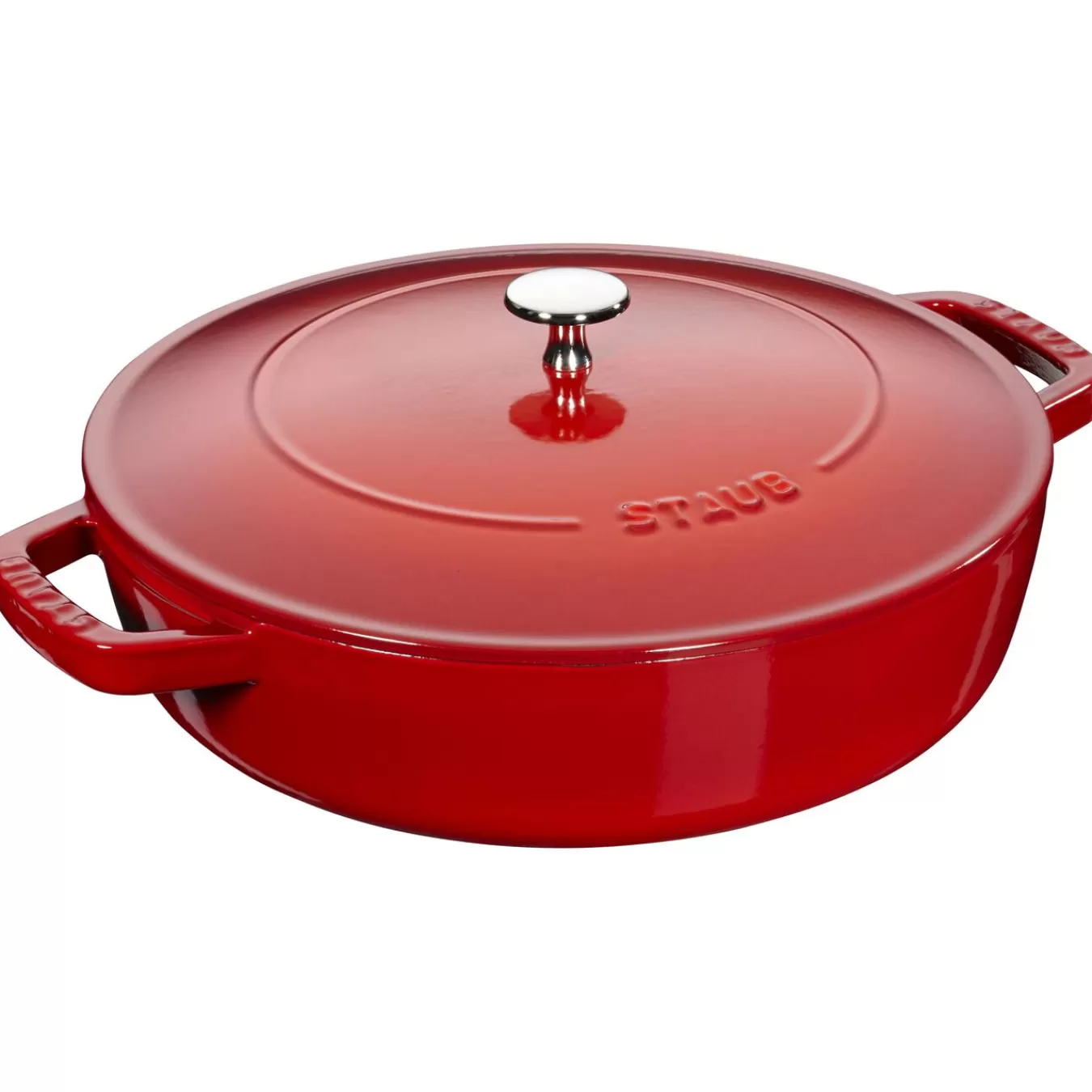 STAUB Bräter Mit Chistera Drop-Structure  28 Cm, Gusseisen Kirsch-Rot Best Sale