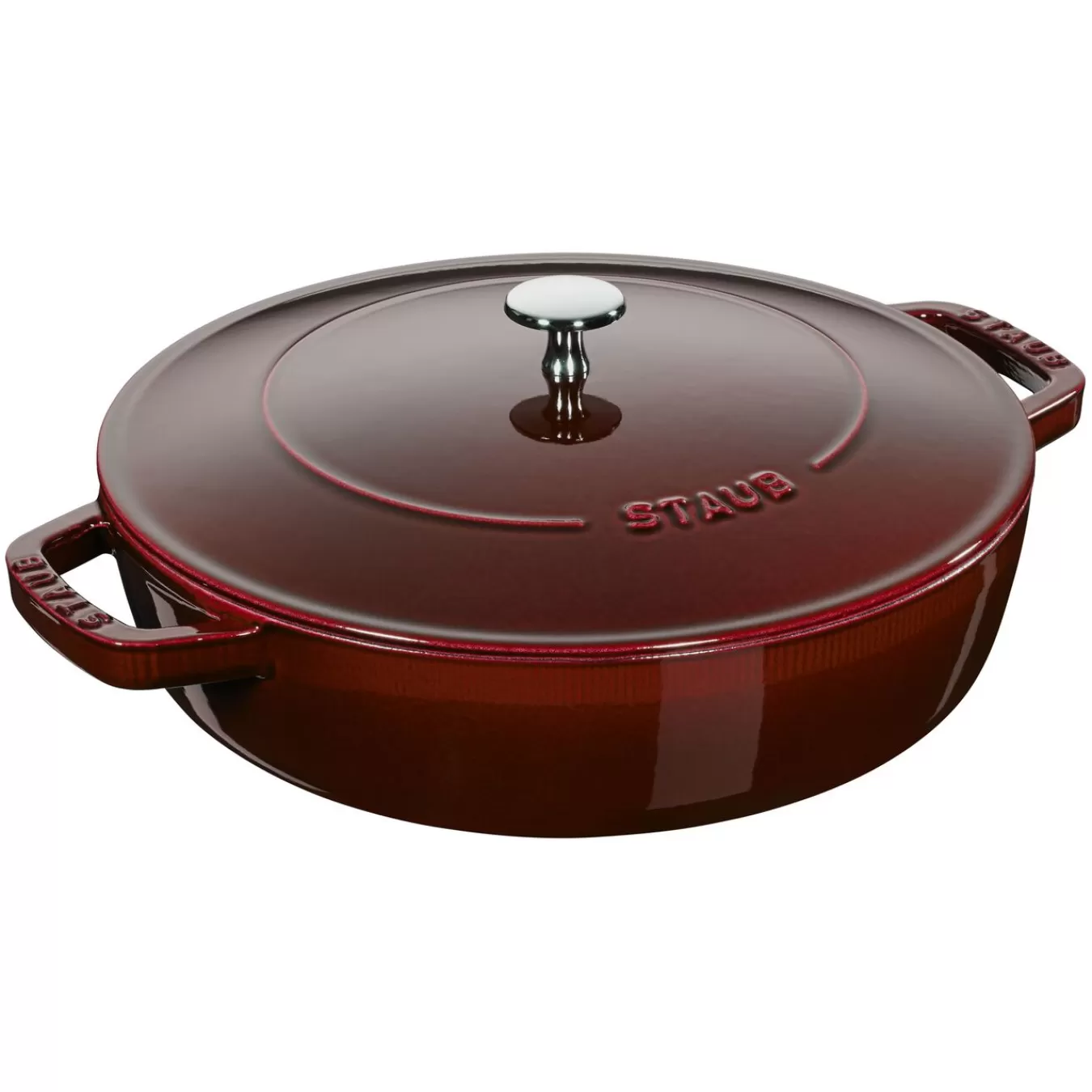 STAUB Bräter Mit Chistera Drop-Structure 28 Cm, Gusseisen Grenadine-Rot Clearance