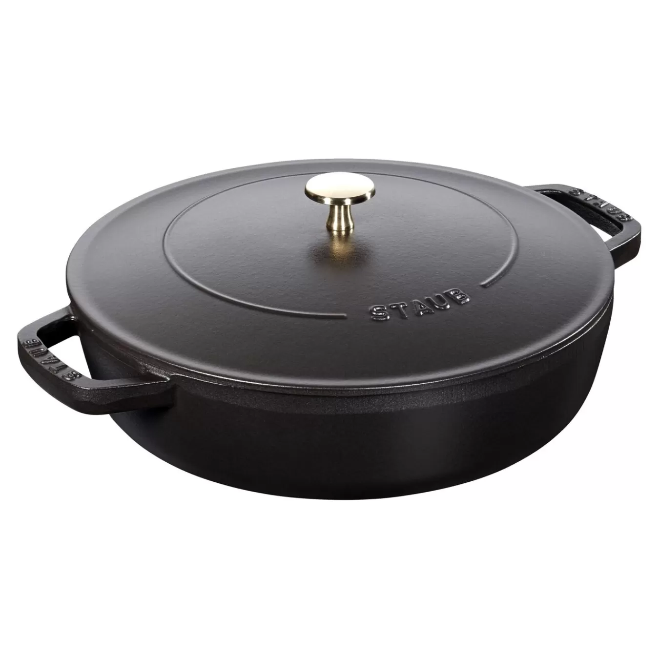 STAUB Bräter Mit Chistera Drop-Structure 28 Cm, Gusseisen Schwarz Outlet