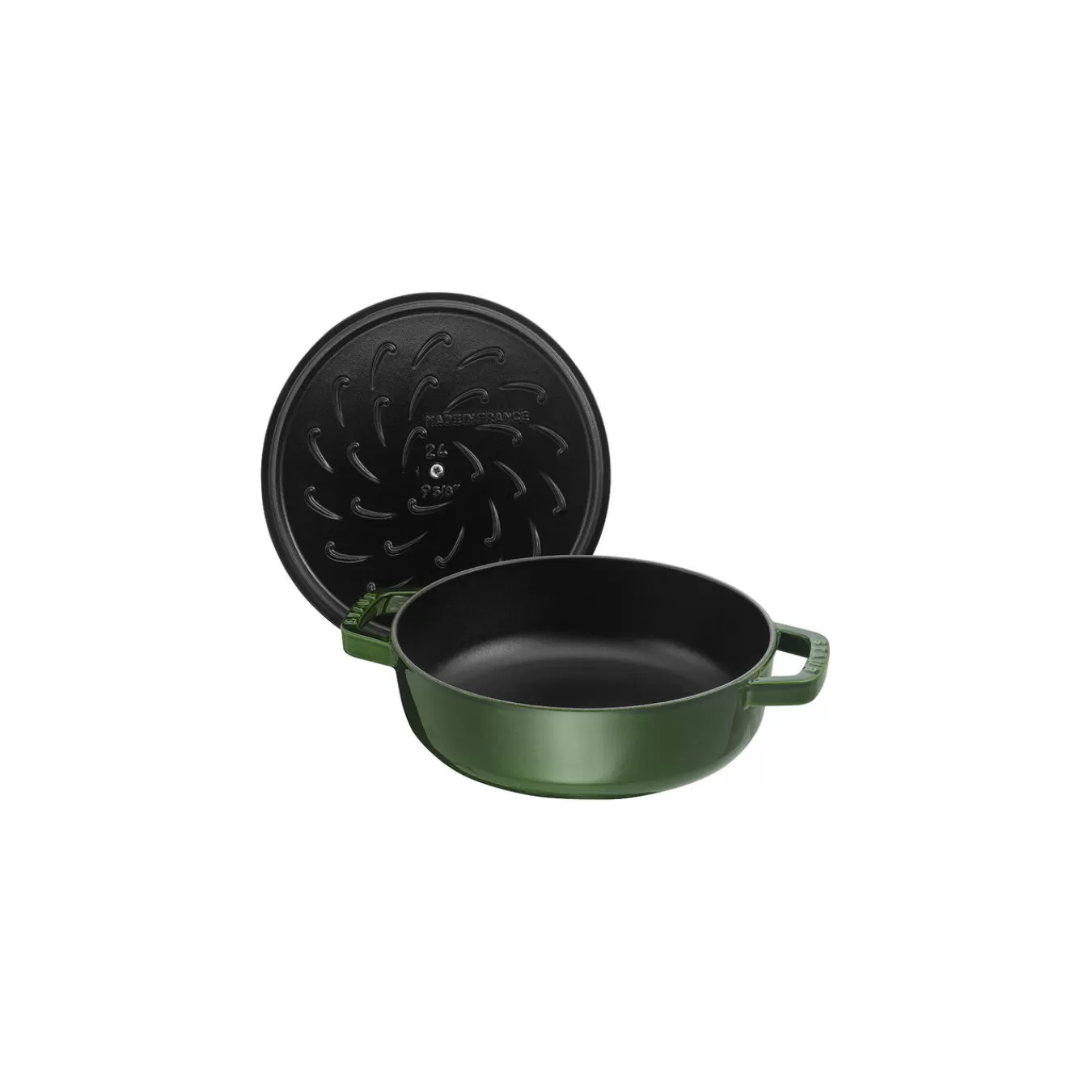 STAUB Bräter Mit Chistera Drop-Structure 28 Cm, Gusseisen Basilikum-Grun Best