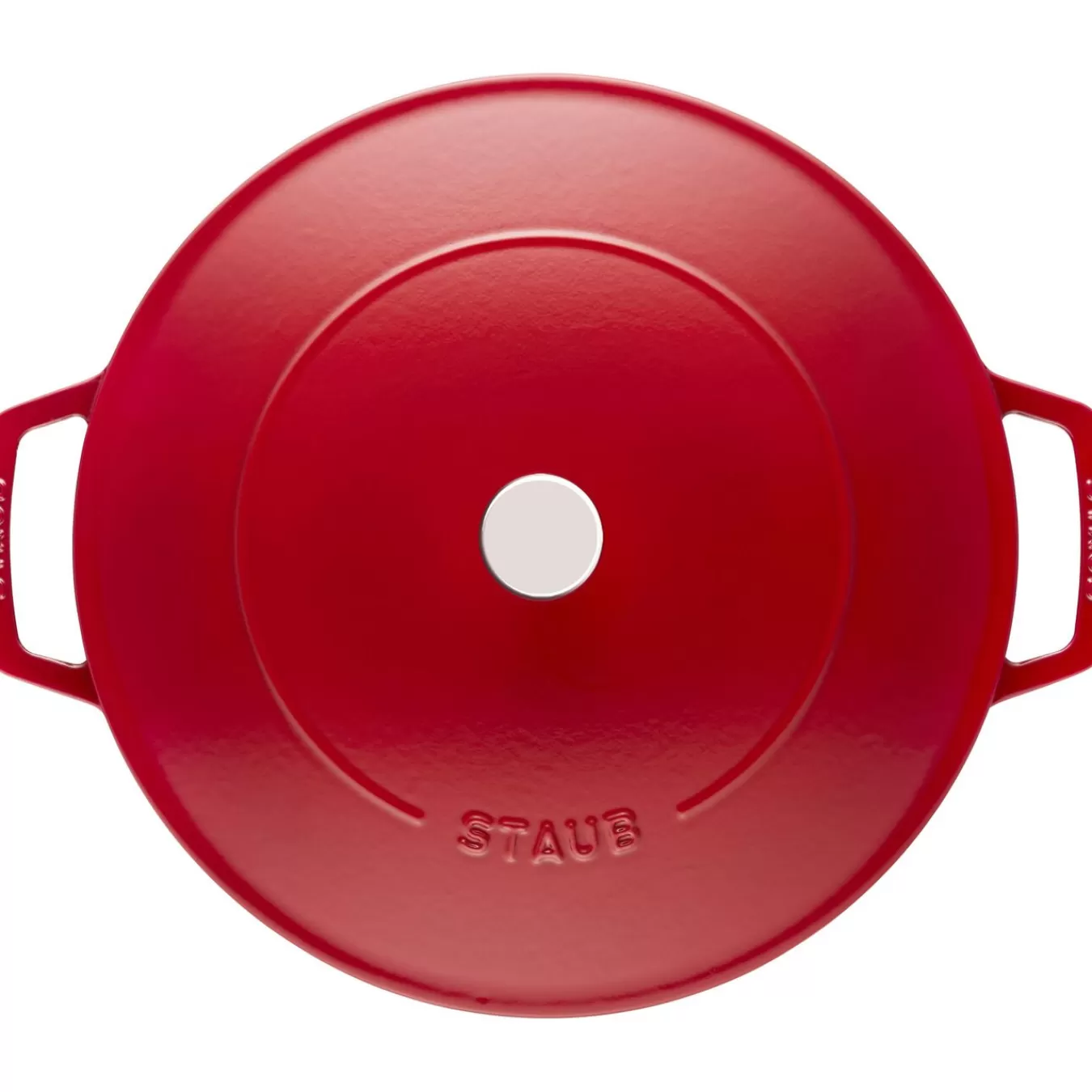 STAUB Bräter Mit Chistera Drop-Structure  28 Cm, Gusseisen Kirsch-Rot Best Sale