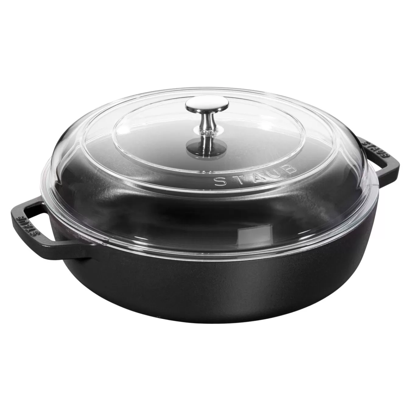 STAUB Bräter Mit Glasdeckel 24 Cm, Gusseisen Schwarz Store