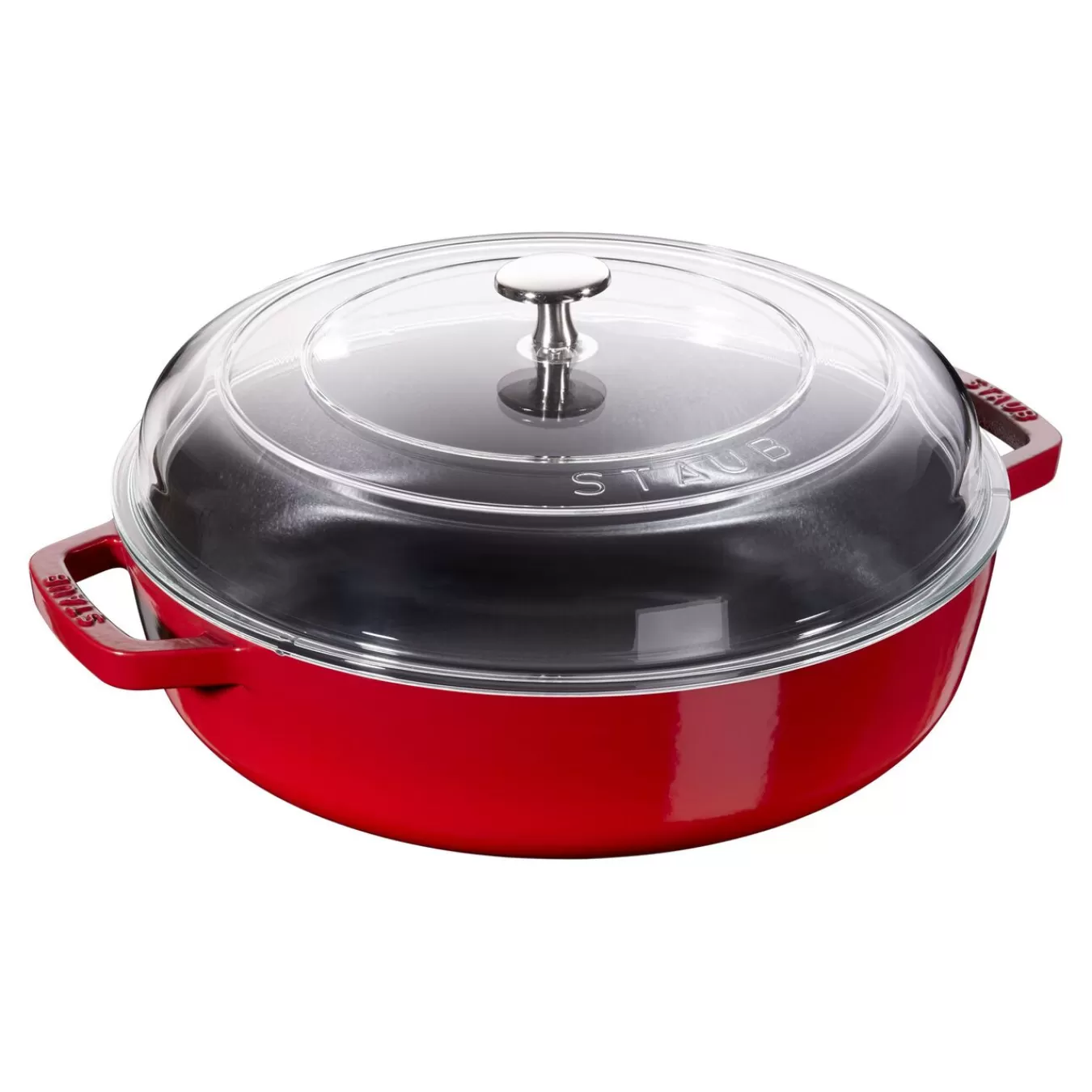 STAUB Bräter Mit Glasdeckel 24 Cm, Gusseisen Kirsch-Rot Cheap