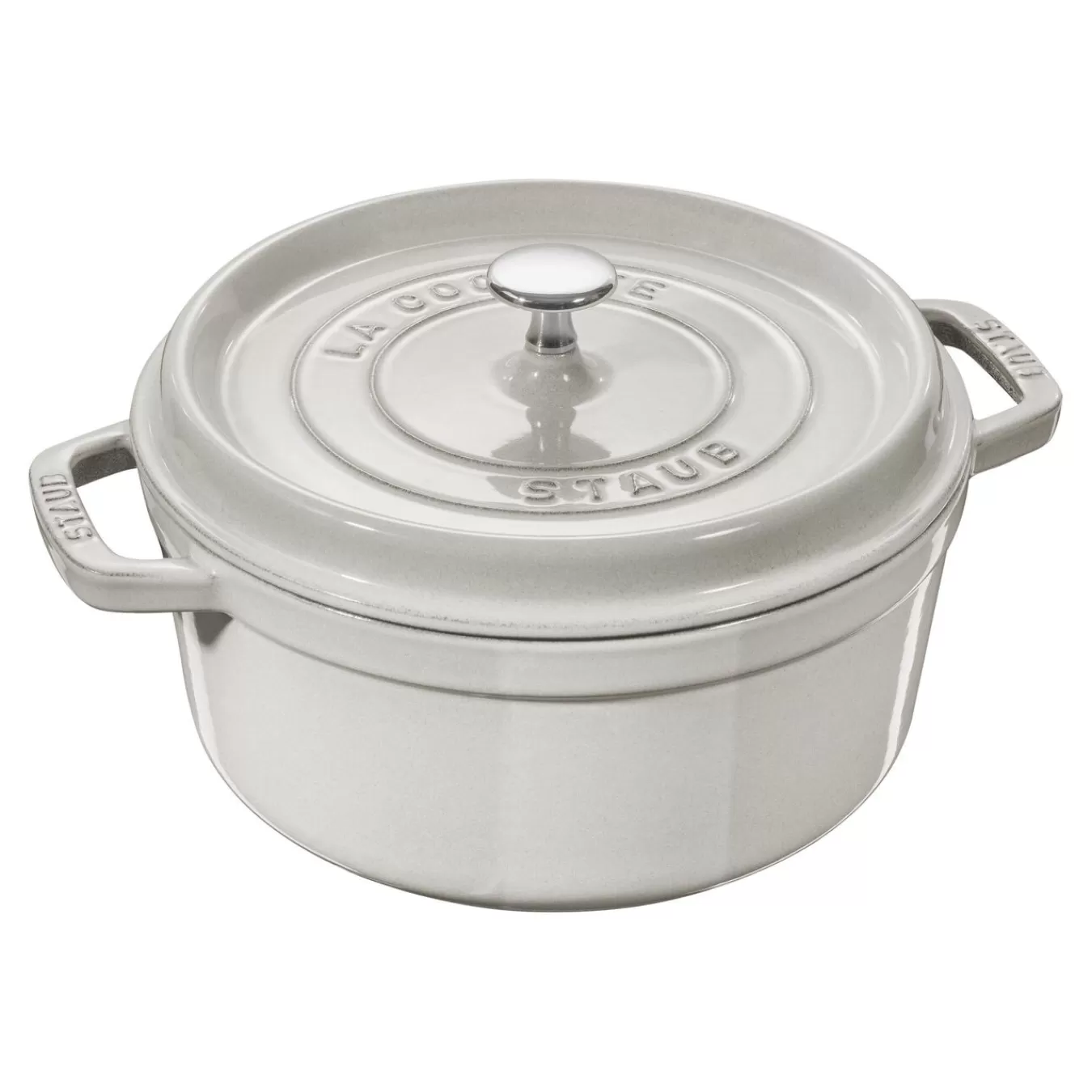 STAUB Cocotte 18 Cm, Rund,, Gusseisen Weisser Truffel Fashion