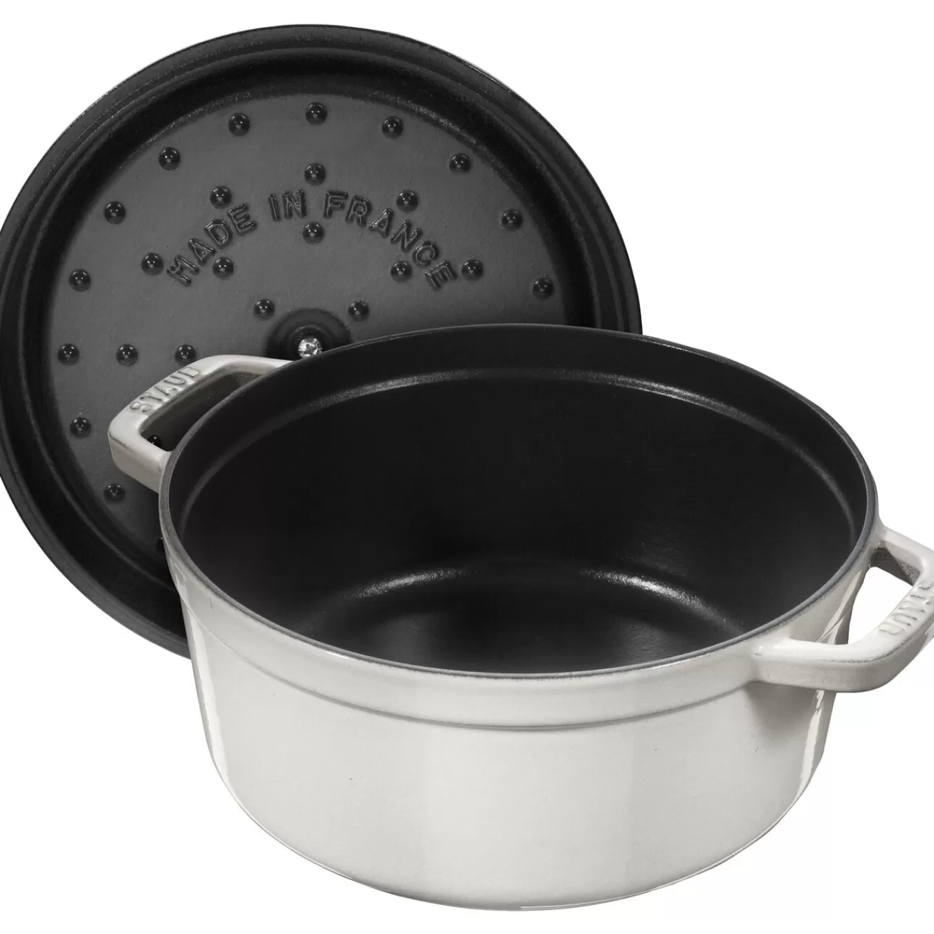 STAUB Cocotte 20 Cm, Rund,, Gusseisen Weisser Truffel Outlet