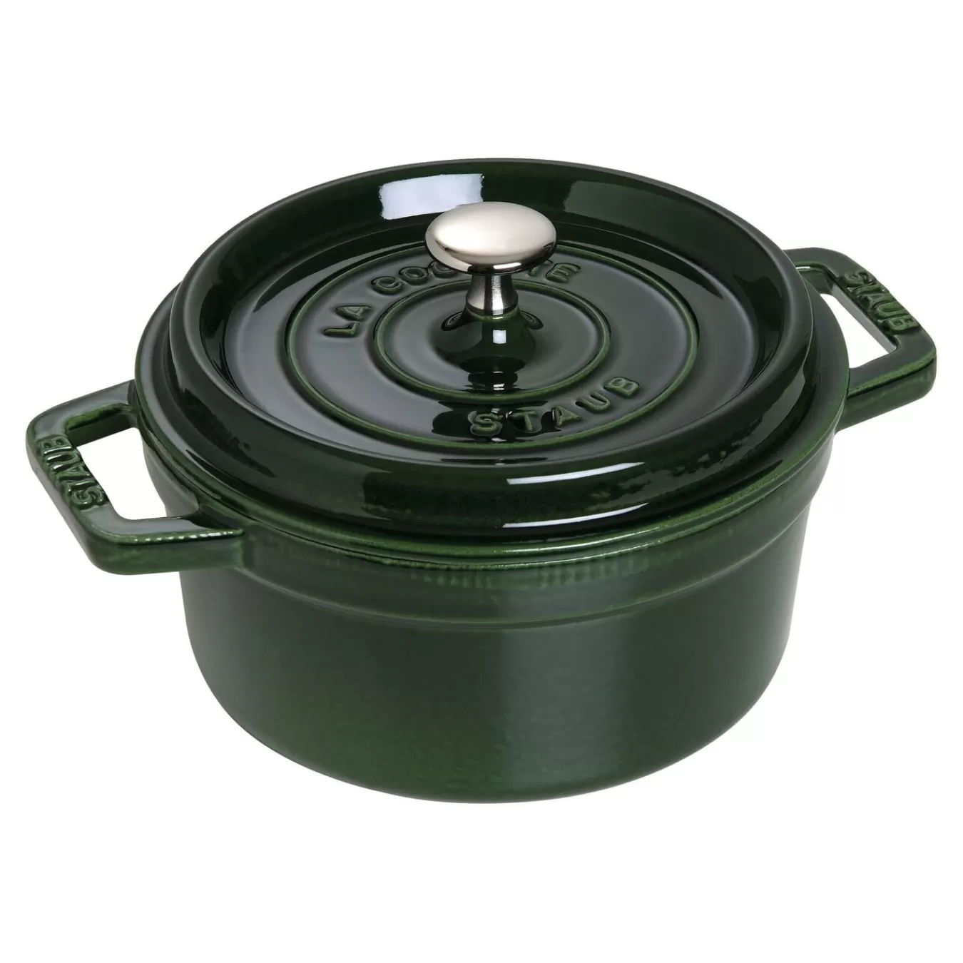 STAUB Cocotte 22 Cm, Rund,, Gusseisen Basilikum-Grun Hot