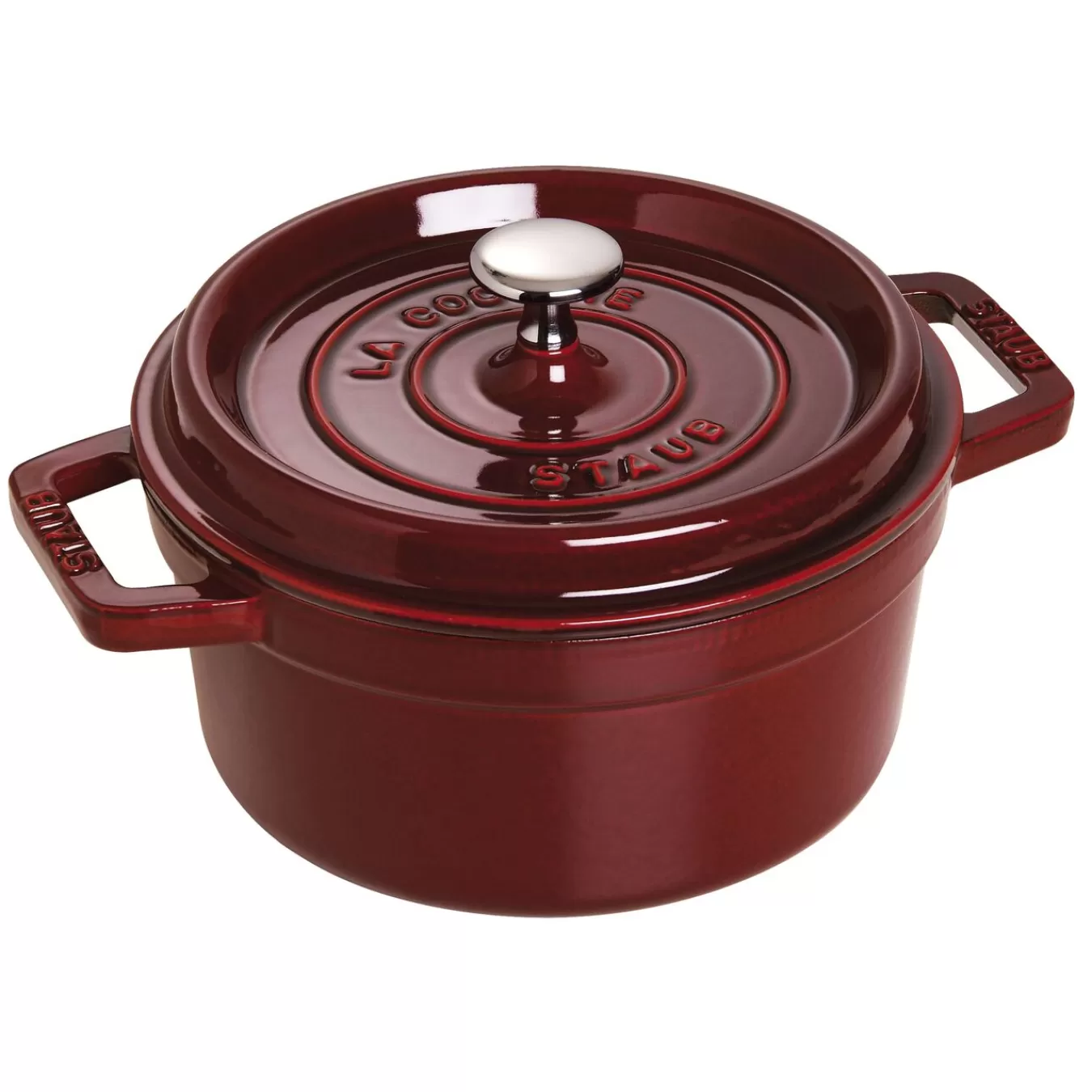 STAUB Cocotte 22 Cm, Rund,, Gusseisen Grenadine-Rot Discount