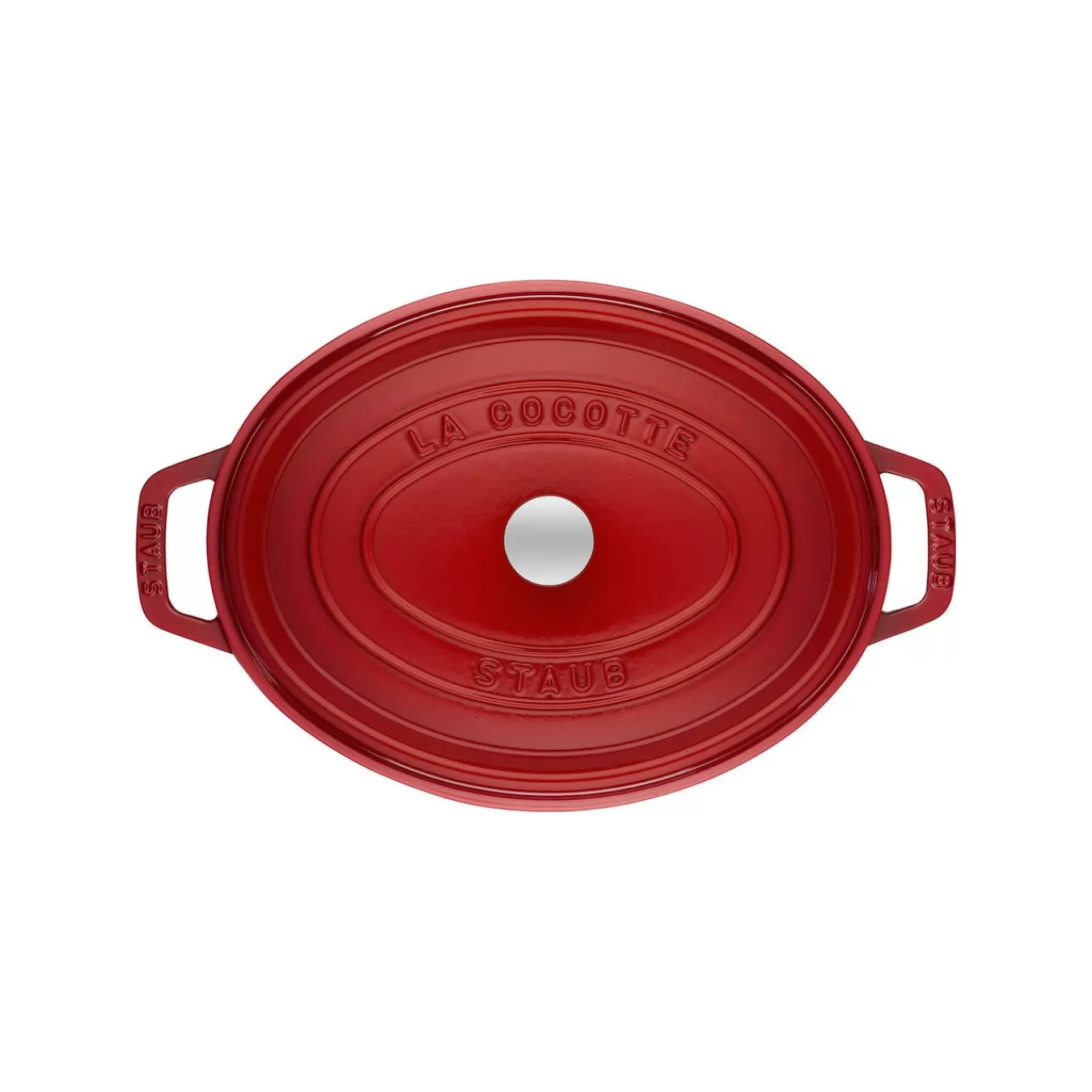 STAUB Cocotte 23 Cm, Oval,, Gusseisen Kirsch-Rot New