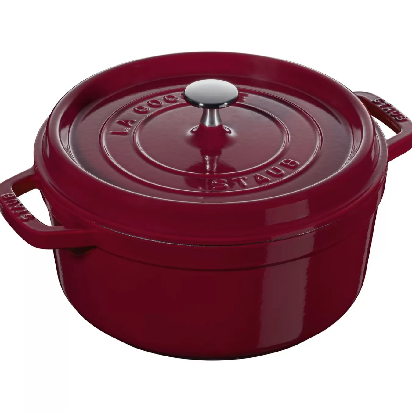 STAUB Cocotte 24 Cm, Rund,, Gusseisen Bordeaux Discount