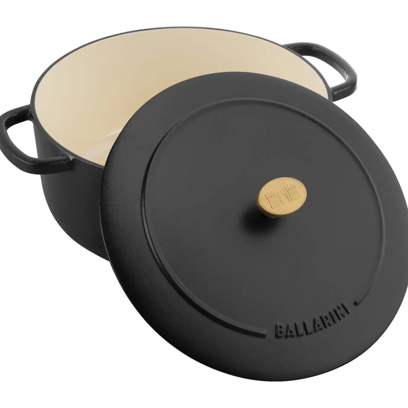 BALLARINI Cocotte 24 Cm, Rund,, Gusseisen Schwarz Sale