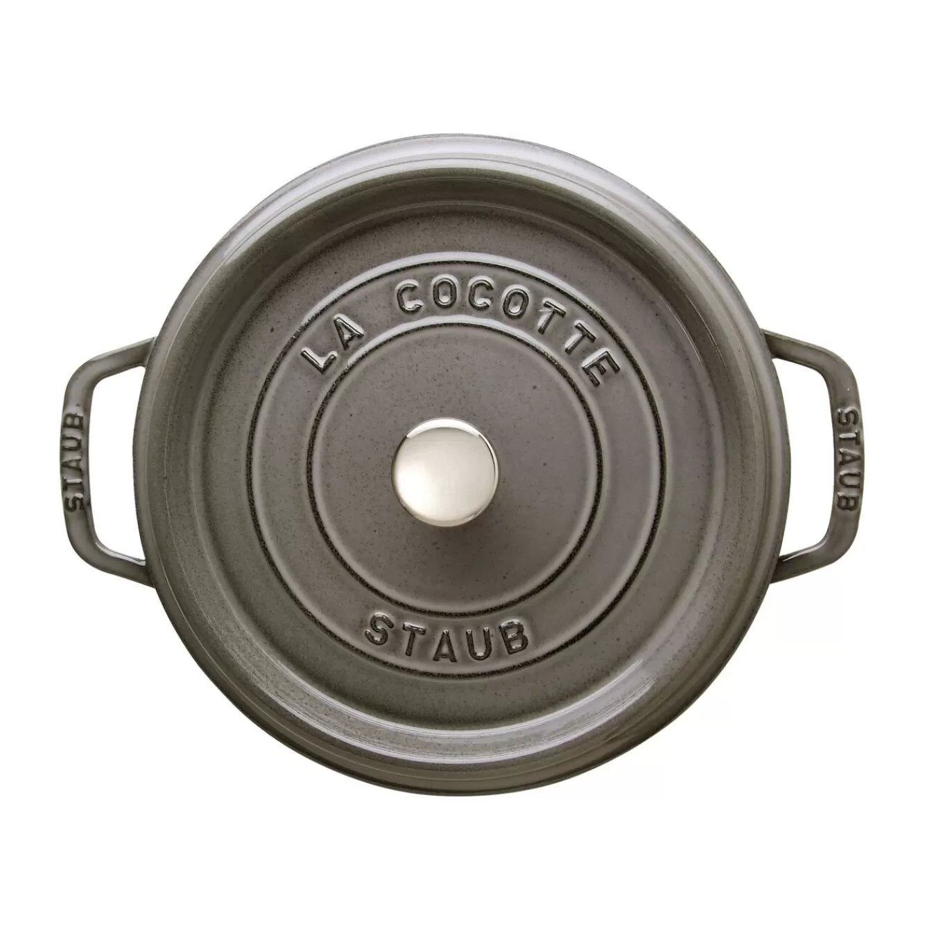 STAUB Cocotte 24 Cm, Rund,, Gusseisen Graphit-Grau New