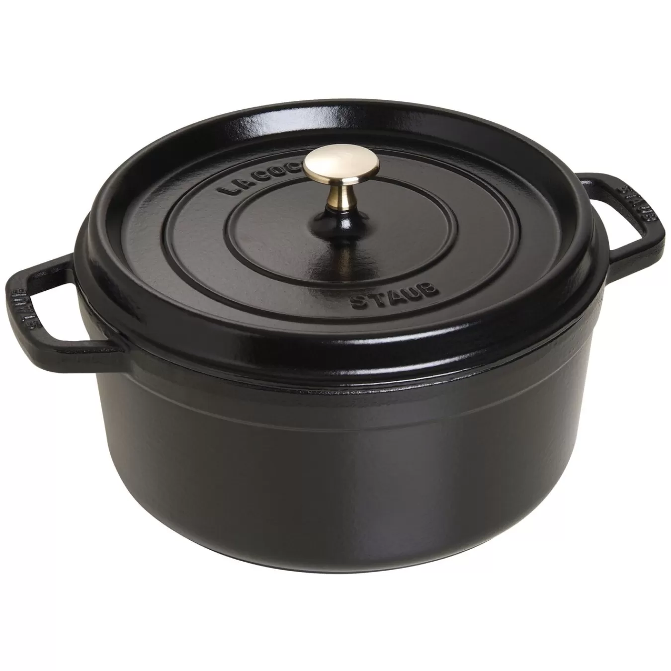 STAUB Cocotte 26 Cm, Rund,, Gusseisen Schwarz Shop