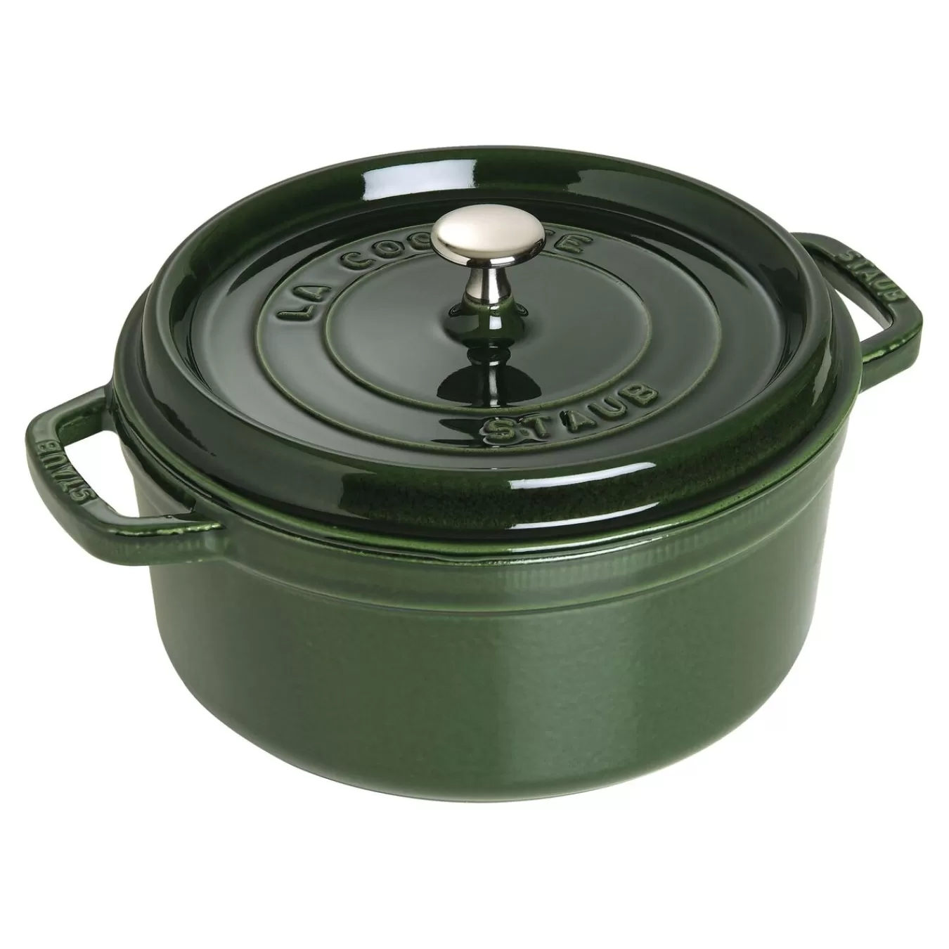 STAUB Cocotte 26 Cm, Rund,, Gusseisen Basilikum-Grun Best