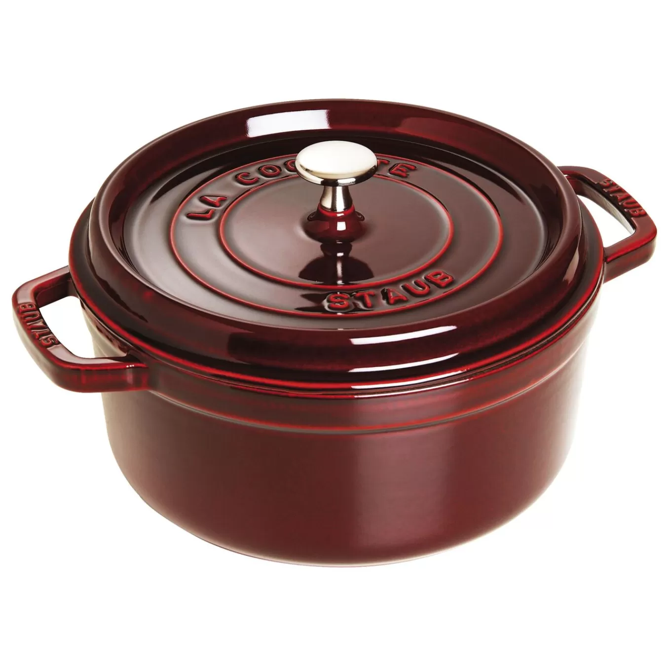 STAUB Cocotte 26 Cm, Rund,, Gusseisen Grenadine-Rot Best