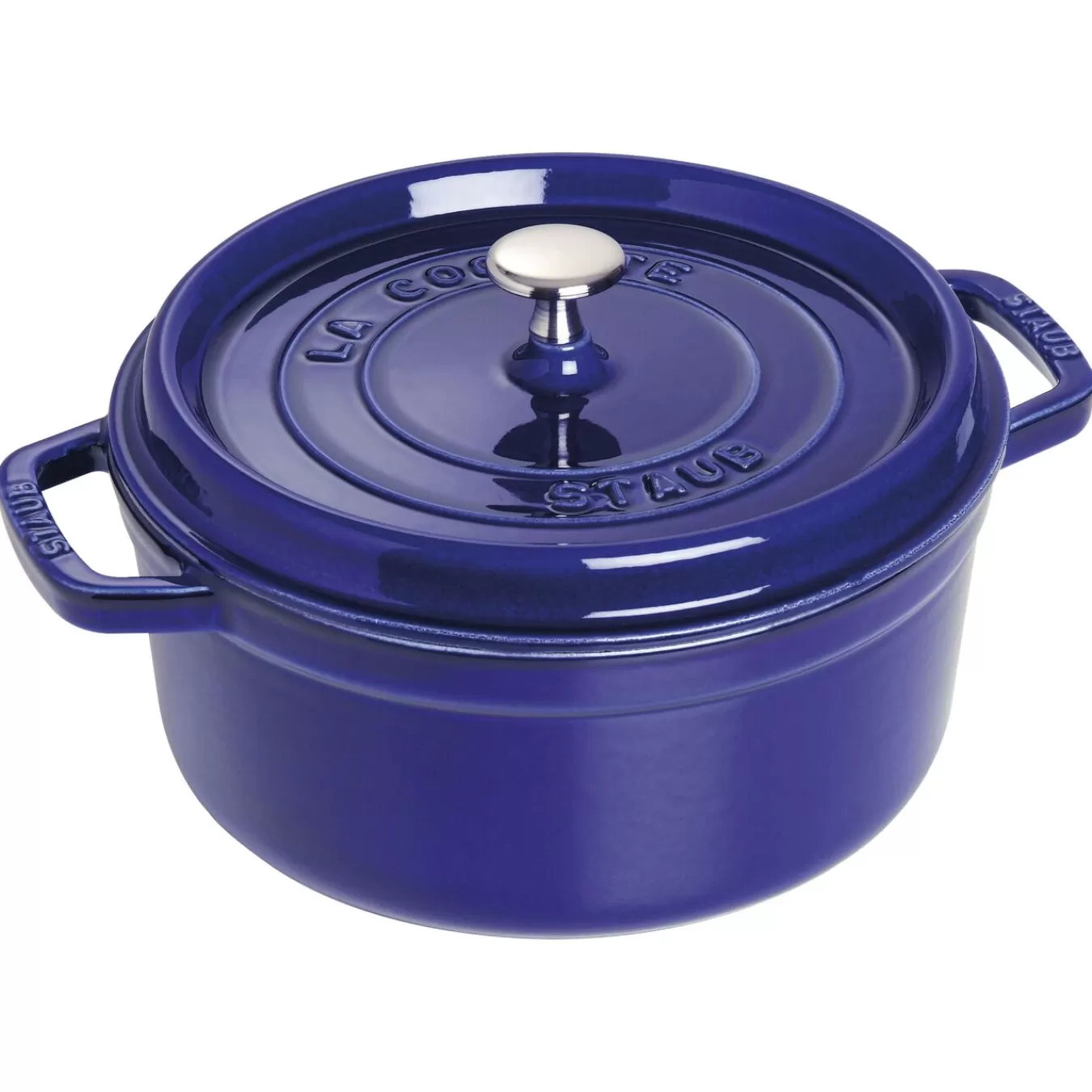 STAUB Cocotte 26 Cm, Rund,, Gusseisen Dunkelblau New