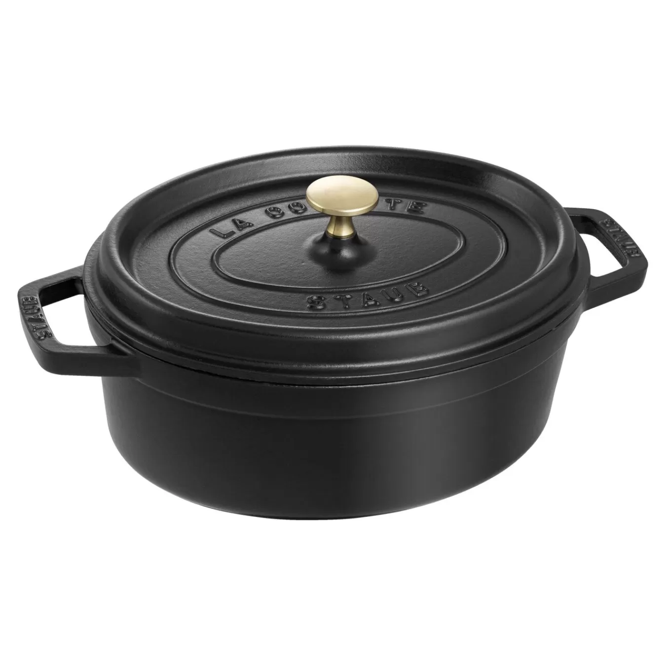 STAUB Cocotte 27 Cm, Oval,, Gusseisen Schwarz Best