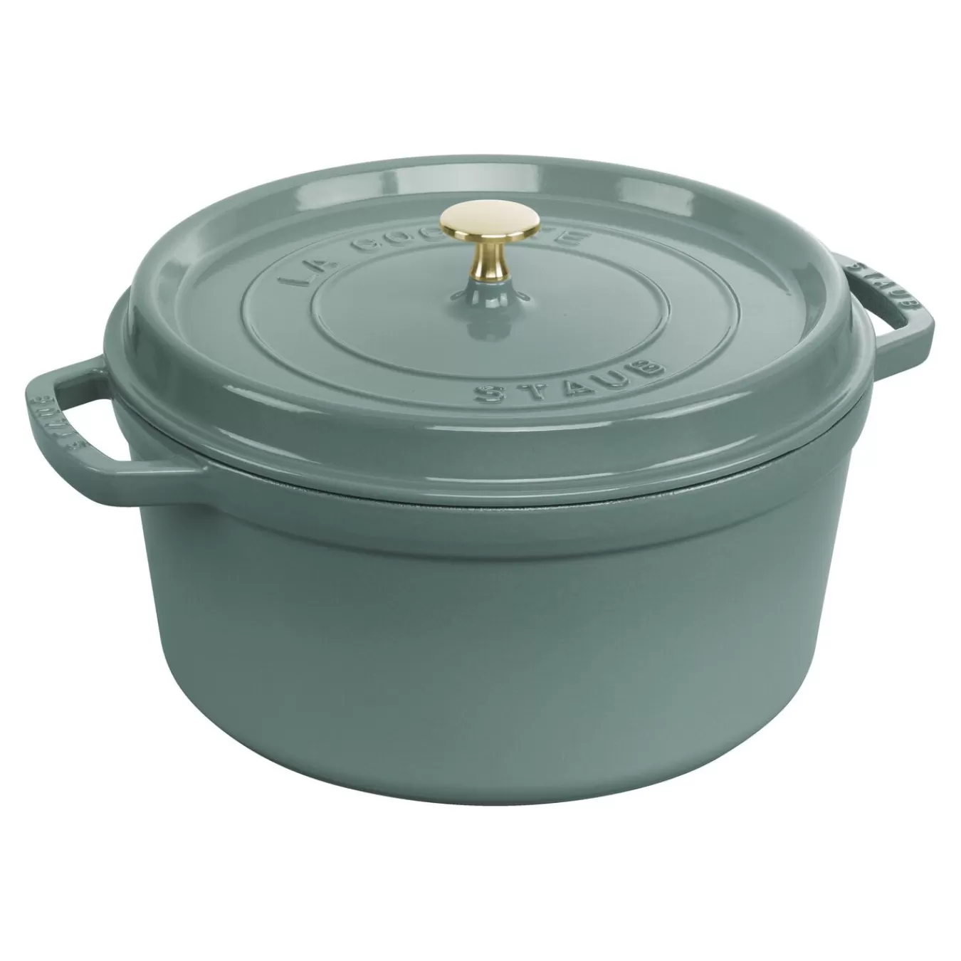 STAUB Cocotte 28 Cm, Rund,, Gusseisen Eukalyptus Fashion