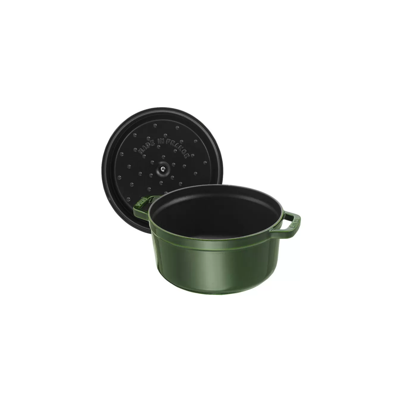 STAUB Cocotte 28 Cm, Rund,, Gusseisen Basilikum-Grun Flash Sale