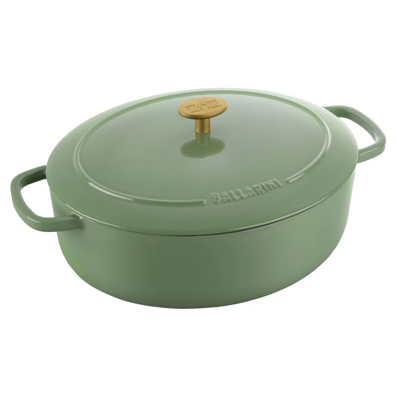 BALLARINI Cocotte 29 Cm, Oval,, Gusseisen Grun Hot