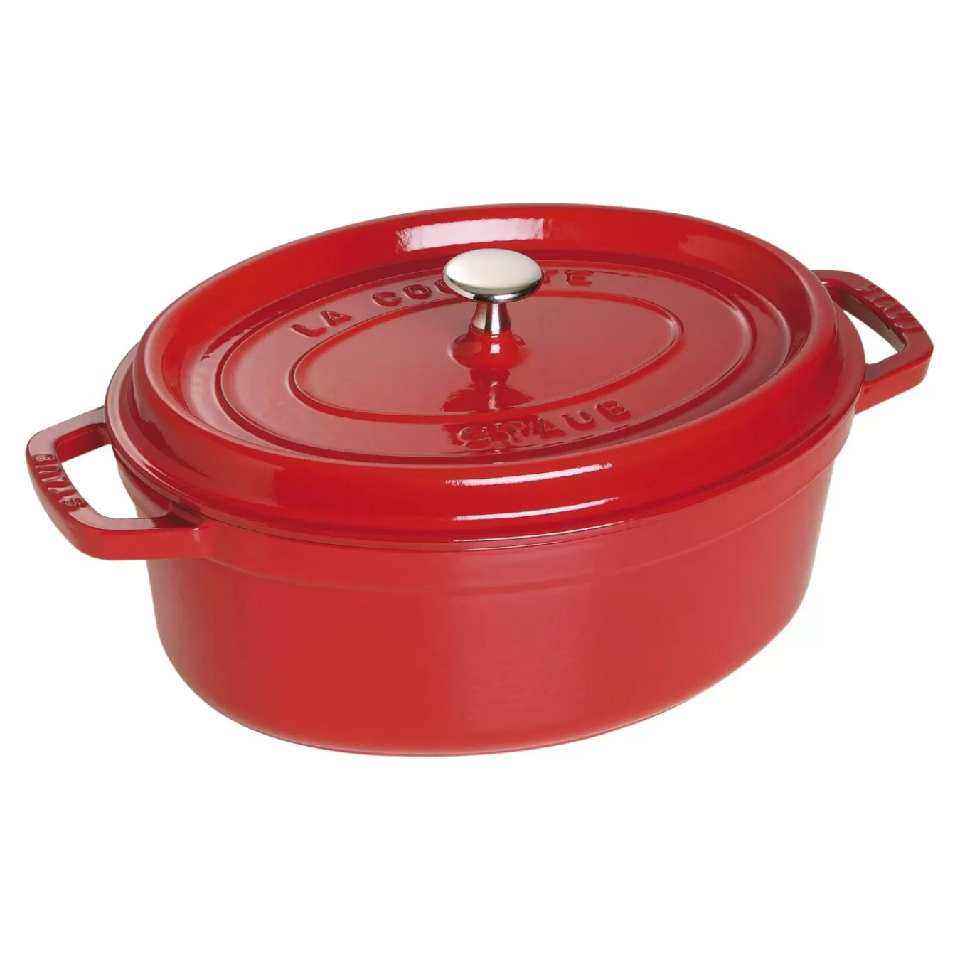 STAUB Cocotte 29 Cm, Oval,, Gusseisen Kirsch-Rot Fashion