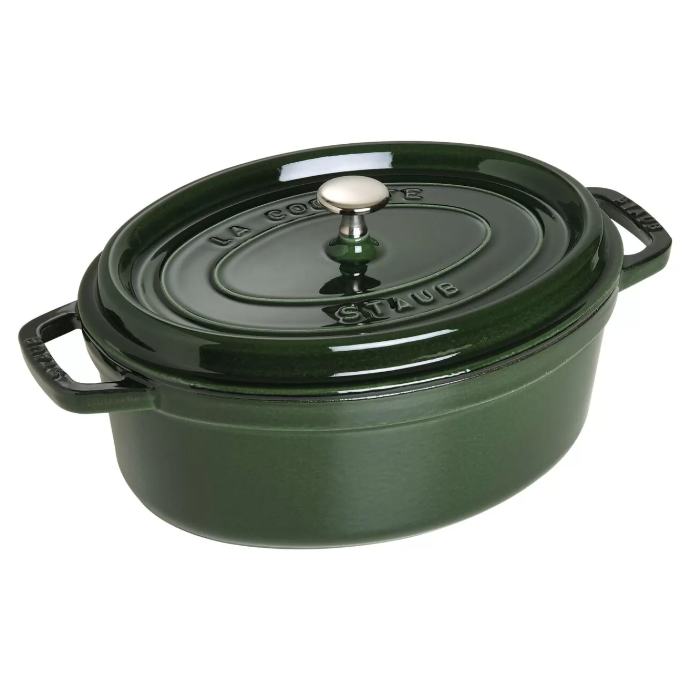 STAUB Cocotte 29 Cm, Oval,, Gusseisen Basilikum-Grun Discount