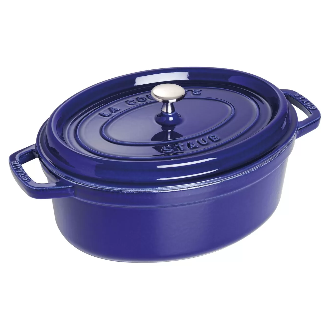 STAUB Cocotte 29 Cm, Oval,, Gusseisen Dunkelblau Store