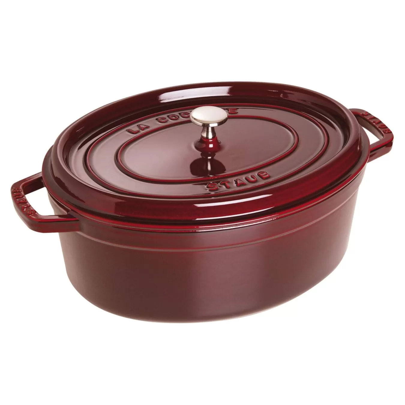 STAUB Cocotte 31 Cm, Oval,, Gusseisen Grenadine-Rot Sale