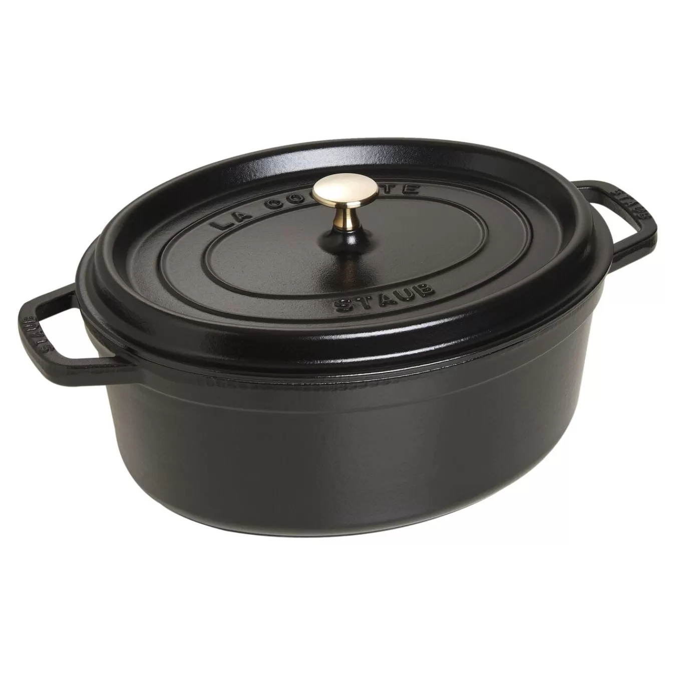 STAUB Cocotte 31 Cm, Oval,, Gusseisen Schwarz Best