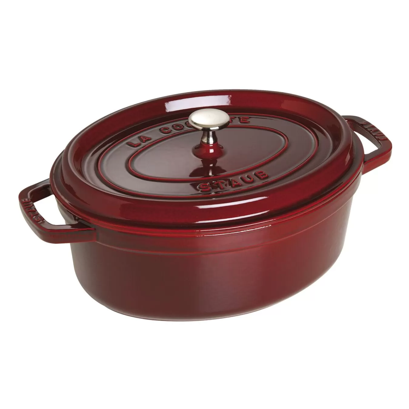 STAUB Cocotte 31 Cm, Oval,, Gusseisen Grenadine-Rot Sale