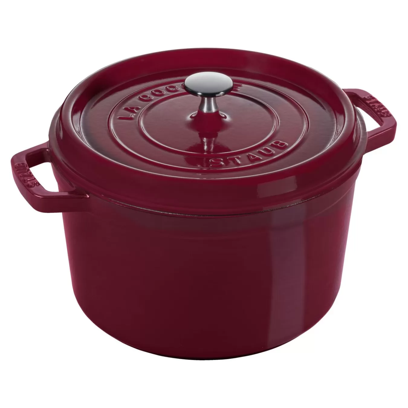 STAUB Cocotte Tief 24 Cm, Rund,, Gusseisen Bordeaux Flash Sale