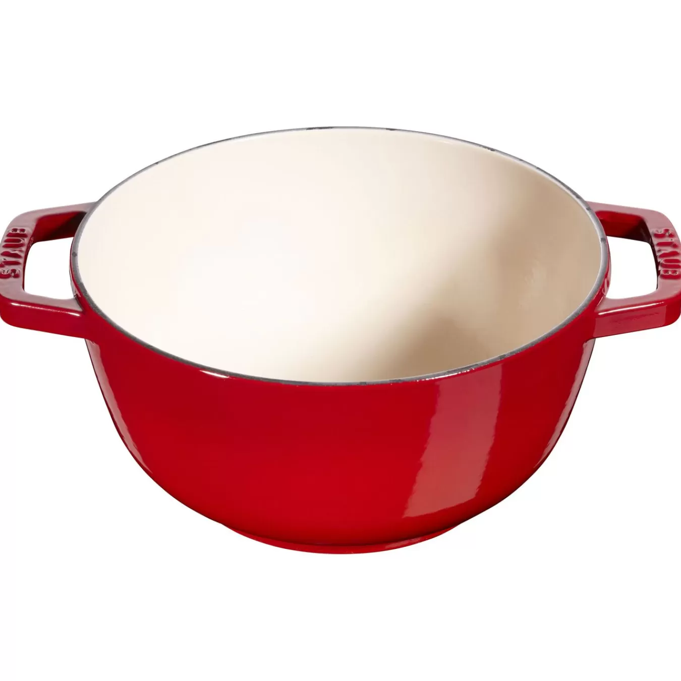 STAUB Fondue Set, 18Cm, Kirschrot Innen Cremefarben 18 Cm, Kirsch-Rot Online