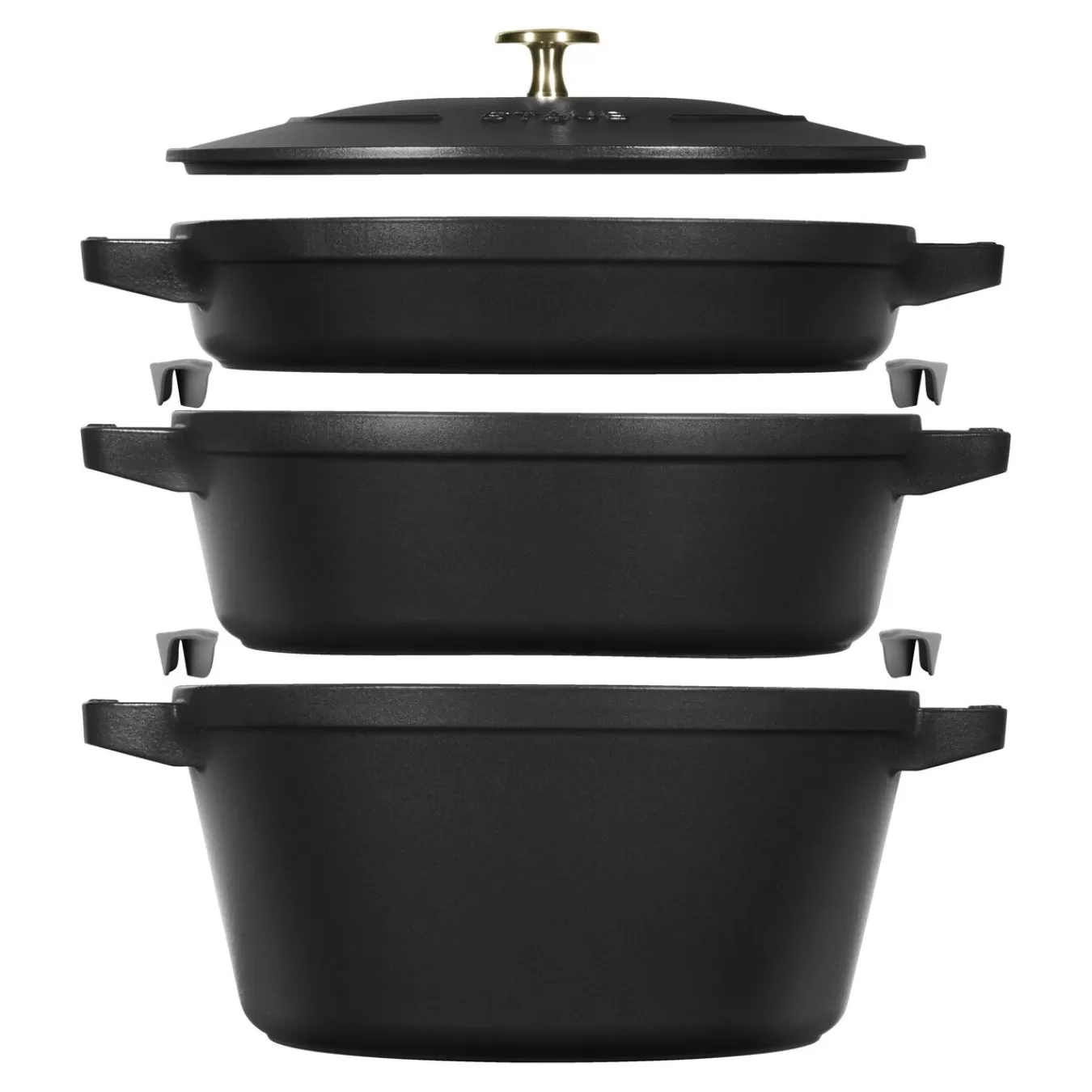 STAUB Kochtopfset 3-Tlg, Gusseisen Schwarz Shop