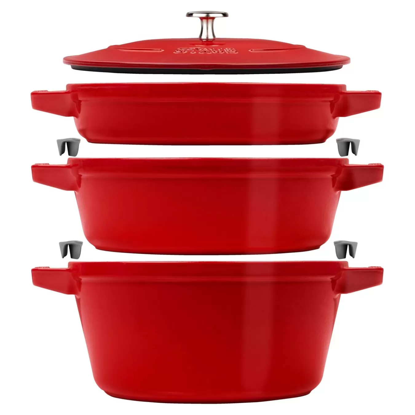 STAUB Kochtopfset 3-Tlg, Gusseisen Kirsch-Rot Fashion