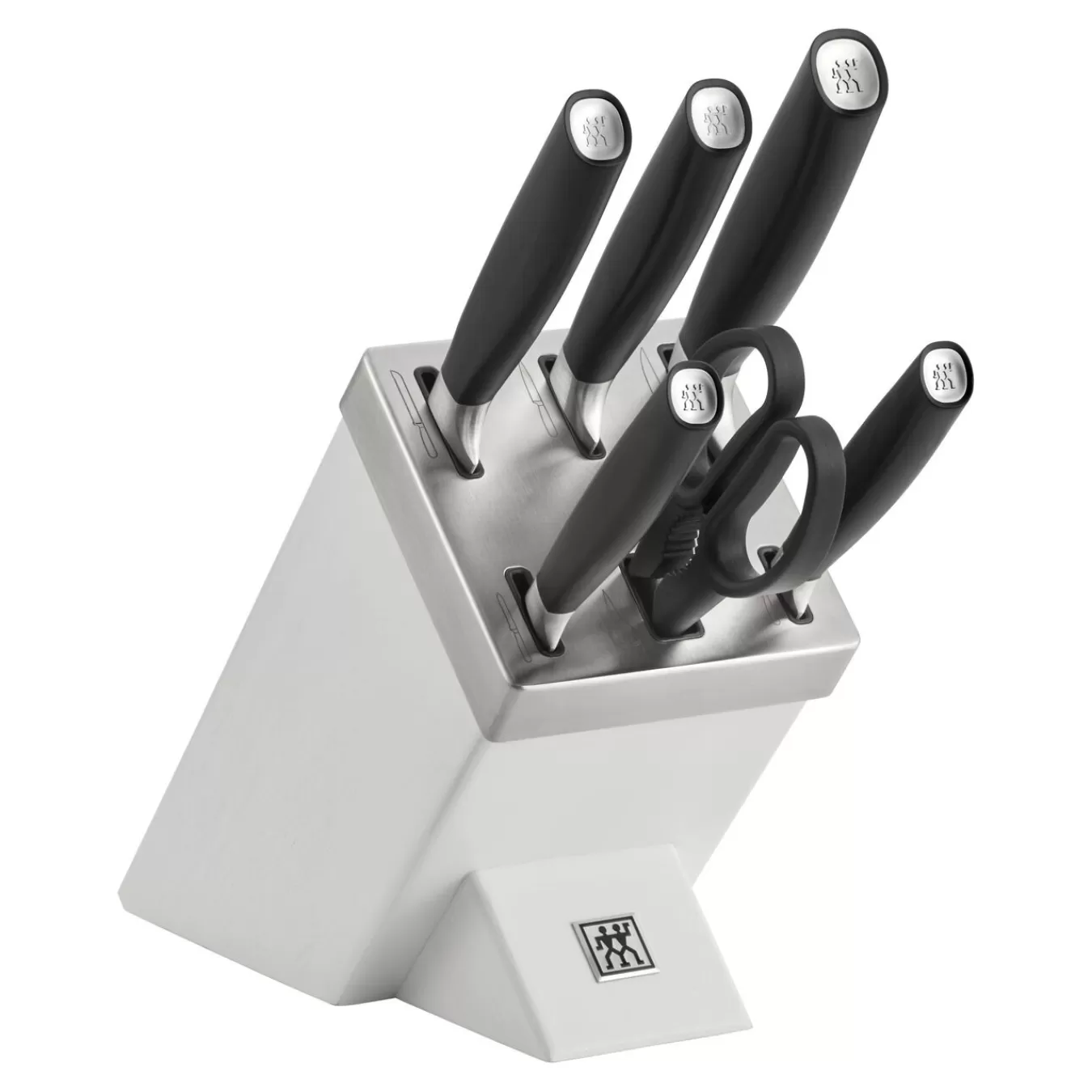 ZWILLING Messerblockset Mit Kis Technologie 7-Tlg, Weis Silber Outlet