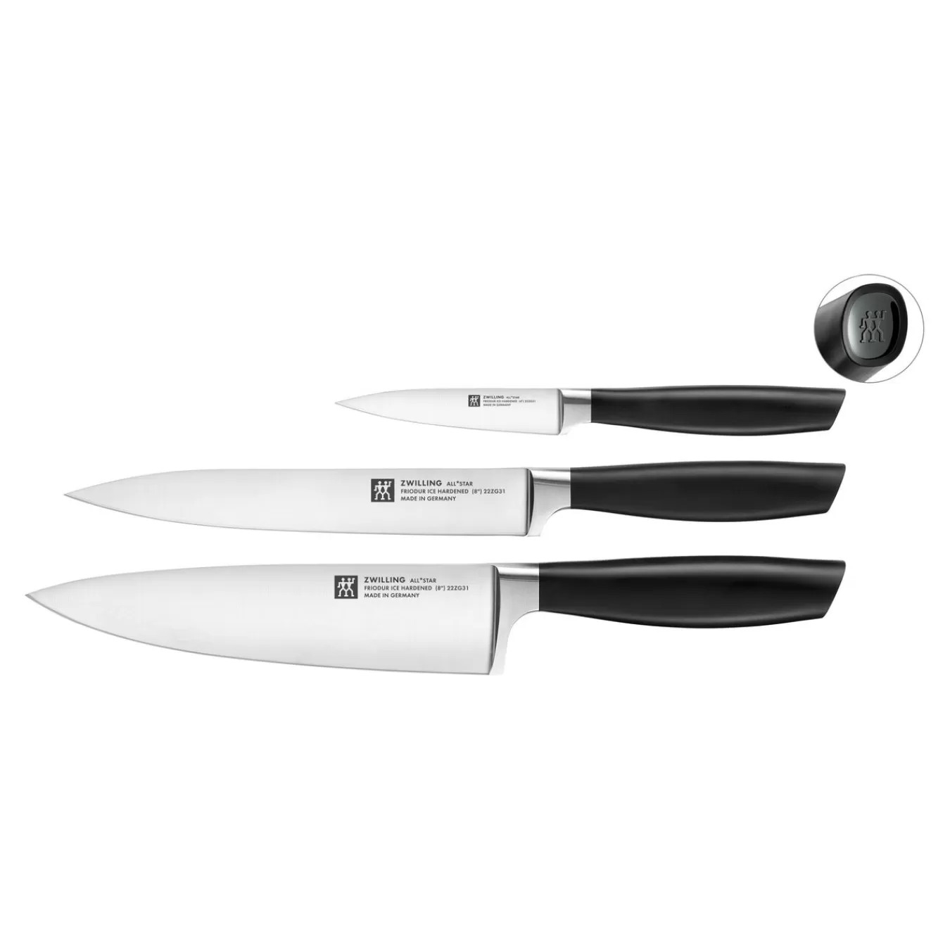 ZWILLING Messerset 3-Tlg, Schwarz Clearance