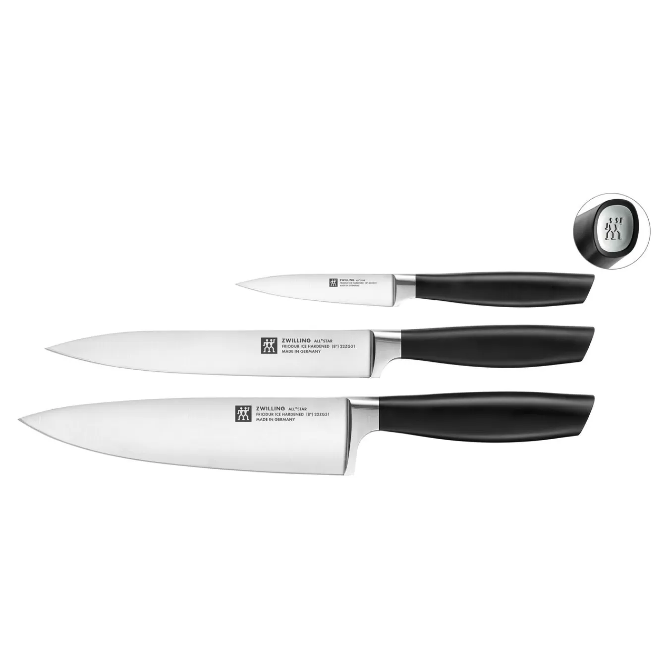 ZWILLING Messerset 3-Tlg, Silber Outlet