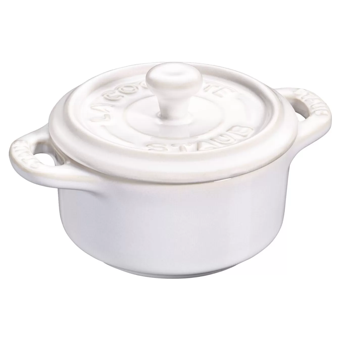 STAUB Mini Cocotte 10 Cm, Rund,, Keramik Elfenbein-Weis Cheap