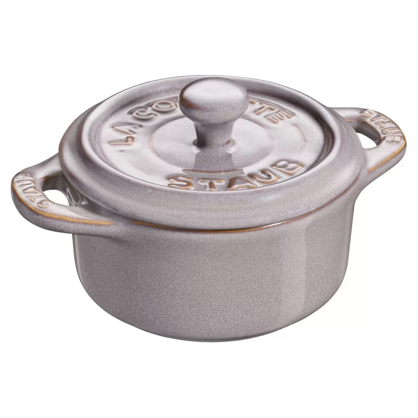 STAUB Mini Cocotte 10 Cm, Rund,, Keramik Antik-Grau Hot