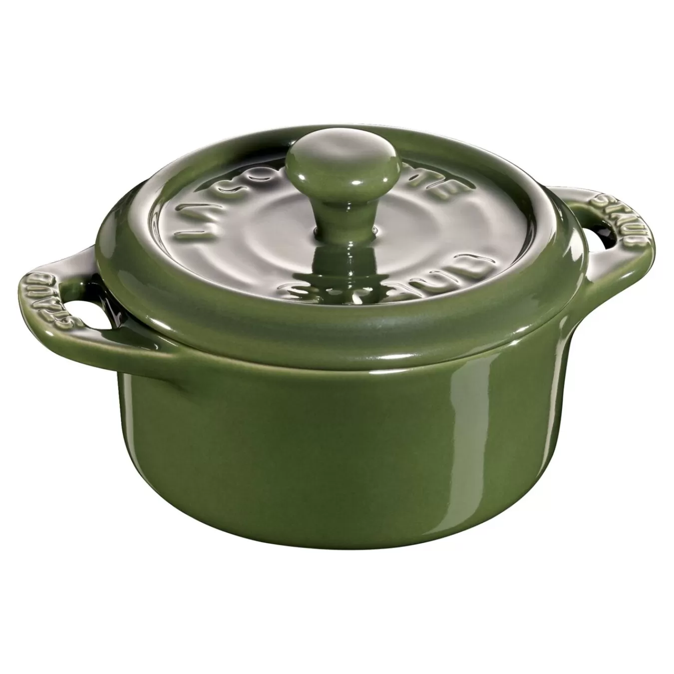 STAUB Mini Cocotte 10 Cm, Rund,, Keramik Basilikum-Grun Hot