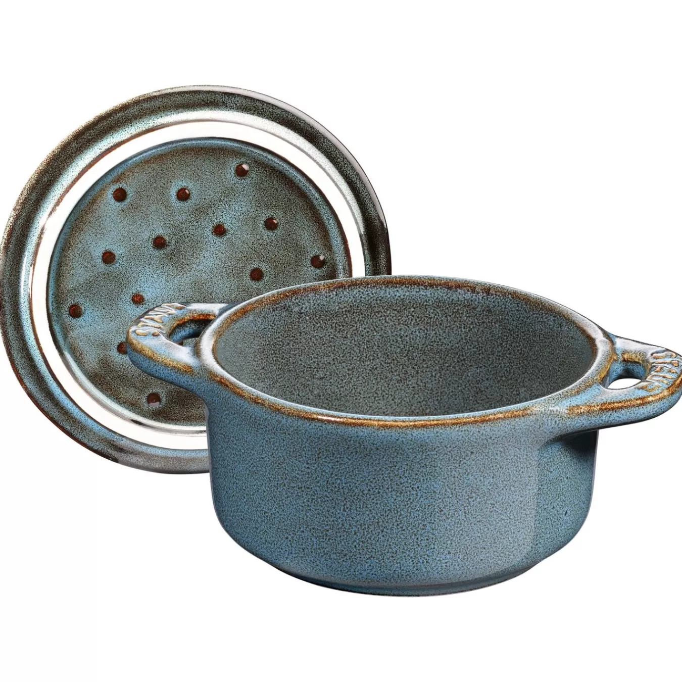 STAUB Mini Cocotte 10 Cm, Rund,, Keramik Antik-Turkis Best Sale