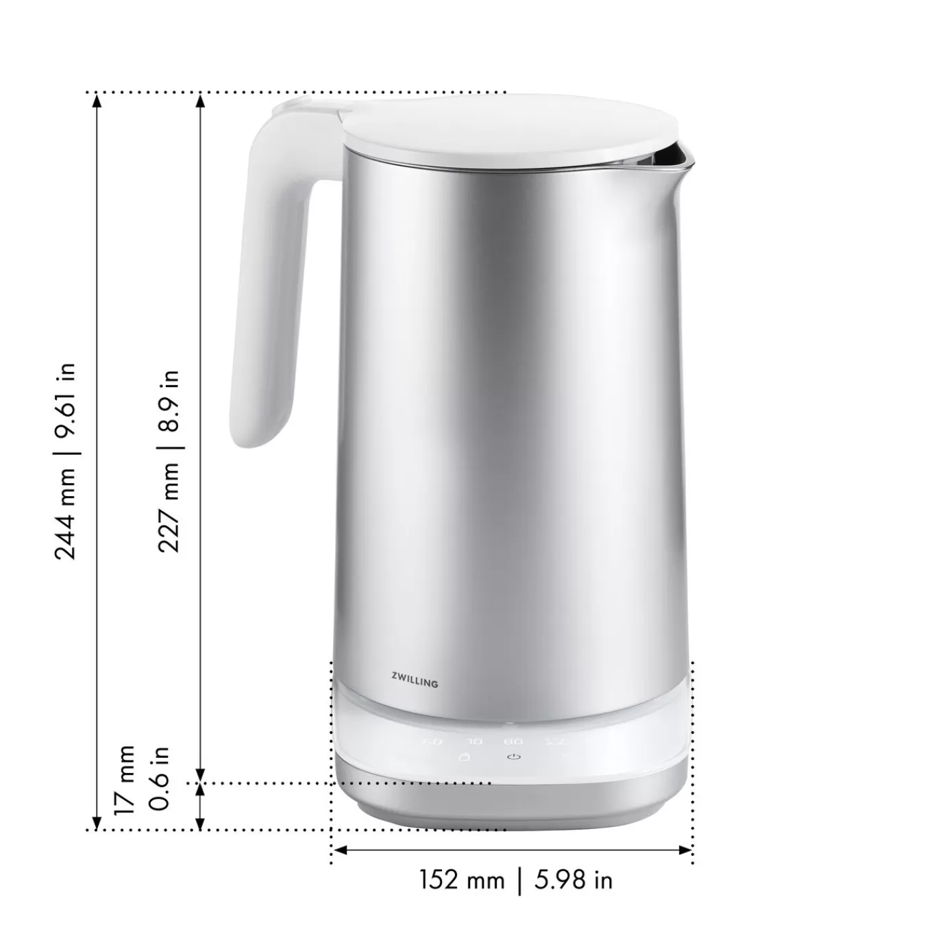 ZWILLING Starterset Wasserkocher, Silber White-Grey Best