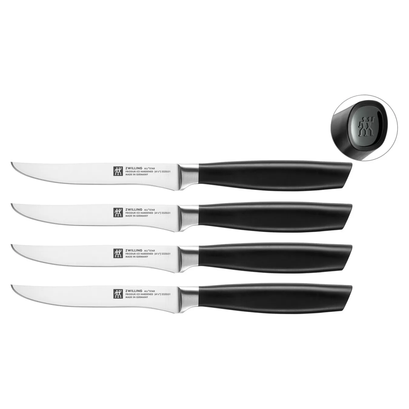 ZWILLING Steakmesserset 4-Tlg, Schwarz Clearance